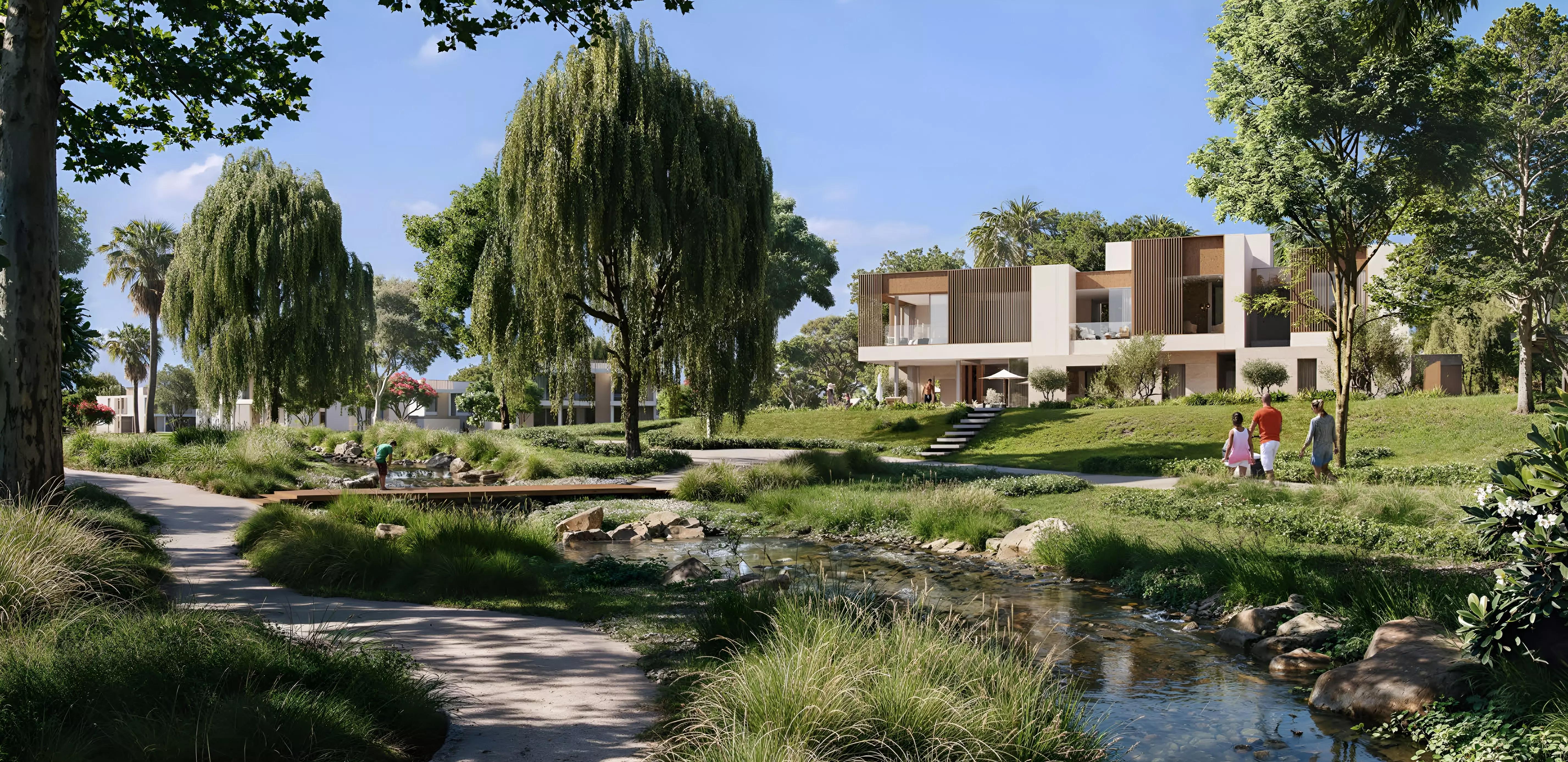 The Acres Phase 2 villa cluster streetscape, Dubai Land