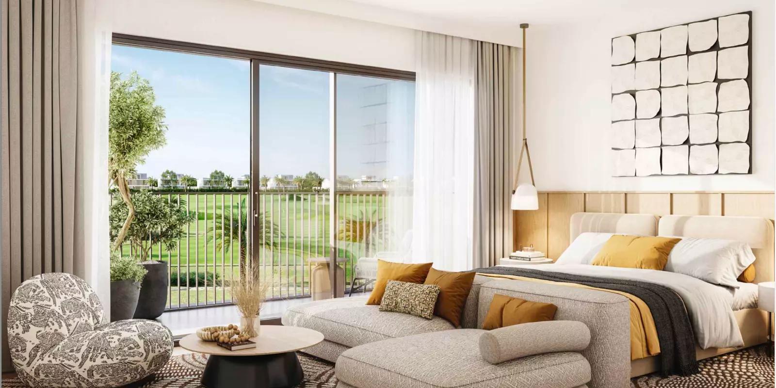 Villa courtyard or outdoor area at Fairway Villas Phase 3, Emaar South