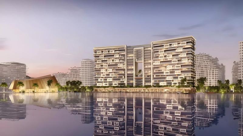 Exterior facade of Azizi Venice 13 tower, Azizi Venice, Dubai South