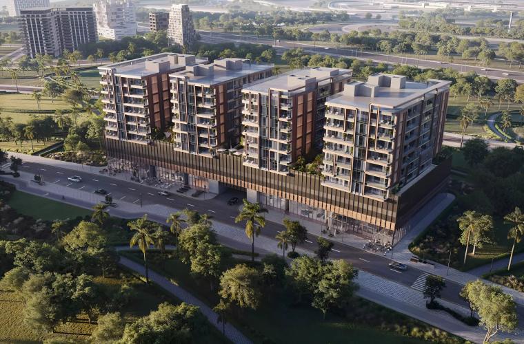 Enchante by Grid Properties exterior tower view, Arjan, Dubai