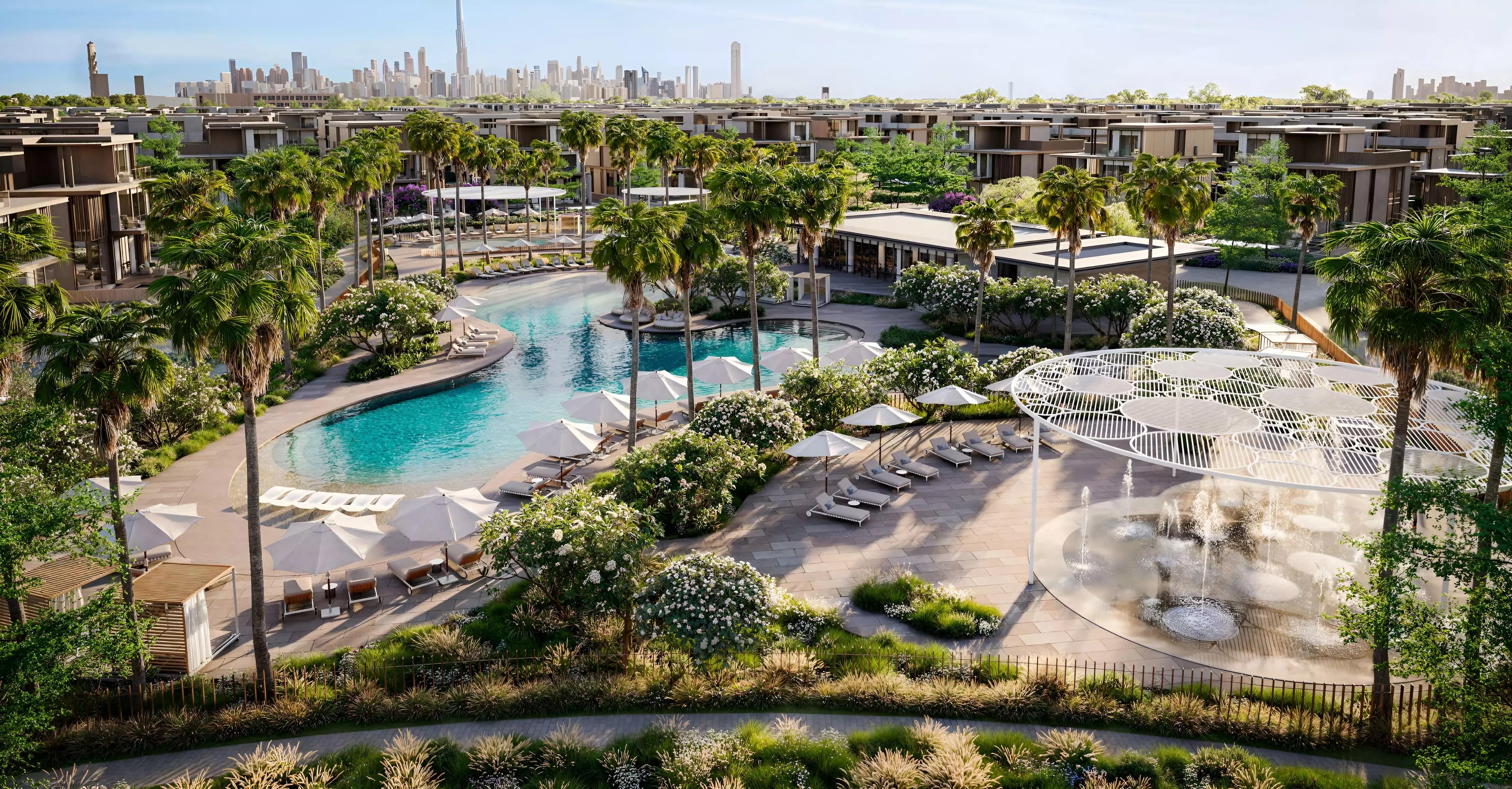 Villa street view at Nad Al Sheba Gardens Phase 11, Nad Al Sheba, Dubai
