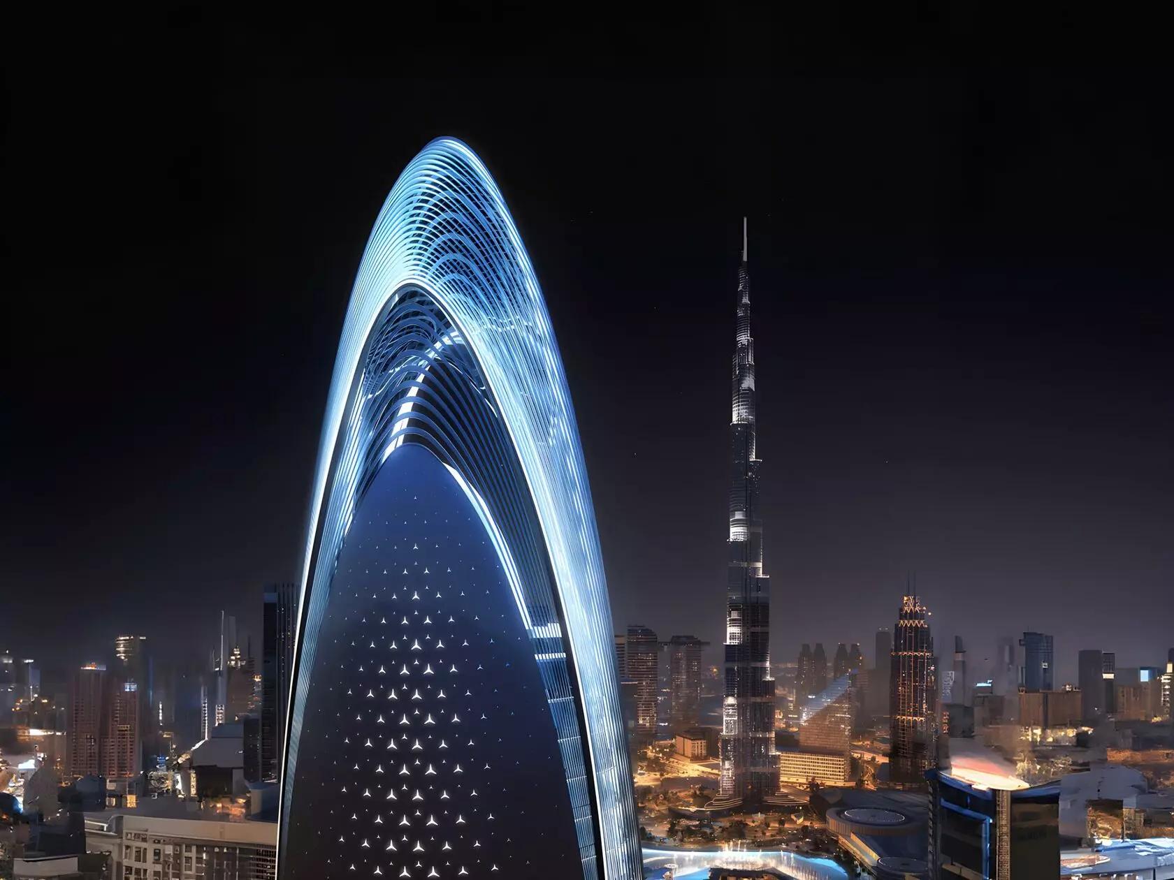 Master plan layout of Mercedes Benz Places by Binghatti, Downtown Dubai