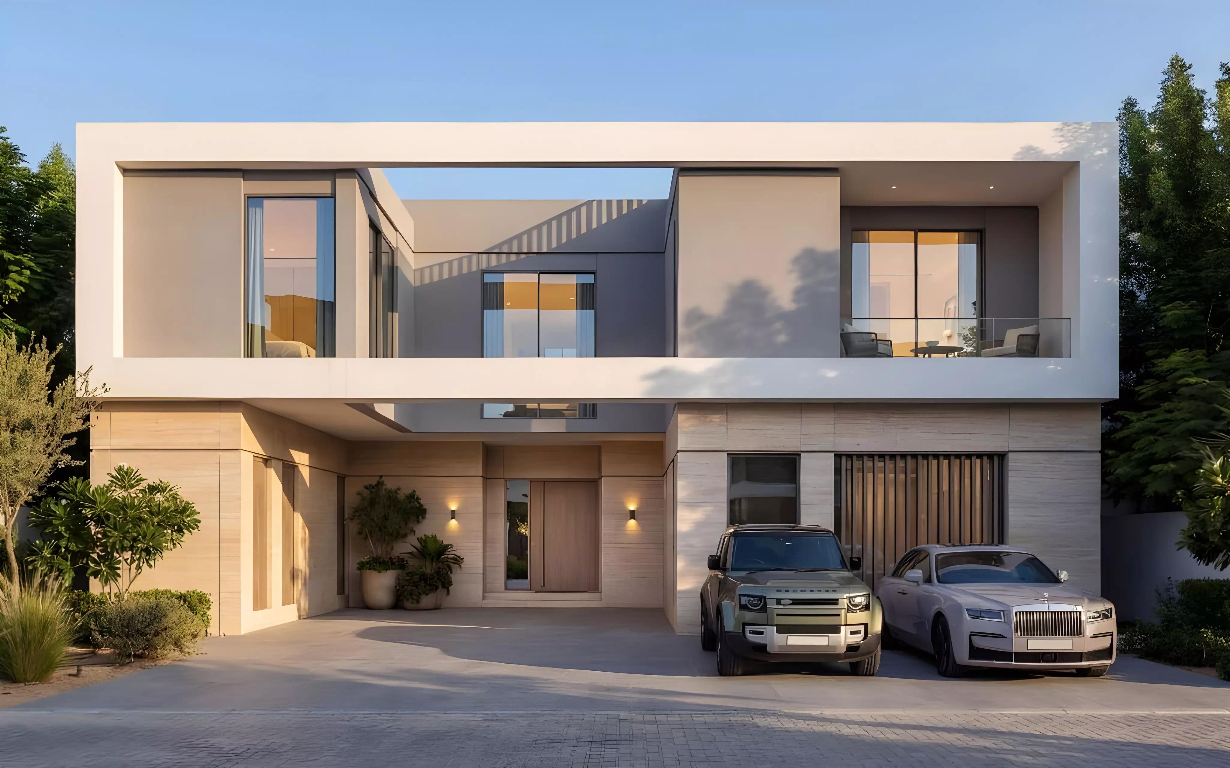 Sobha Sanctuary landscaped gardens and pathways, Dubai