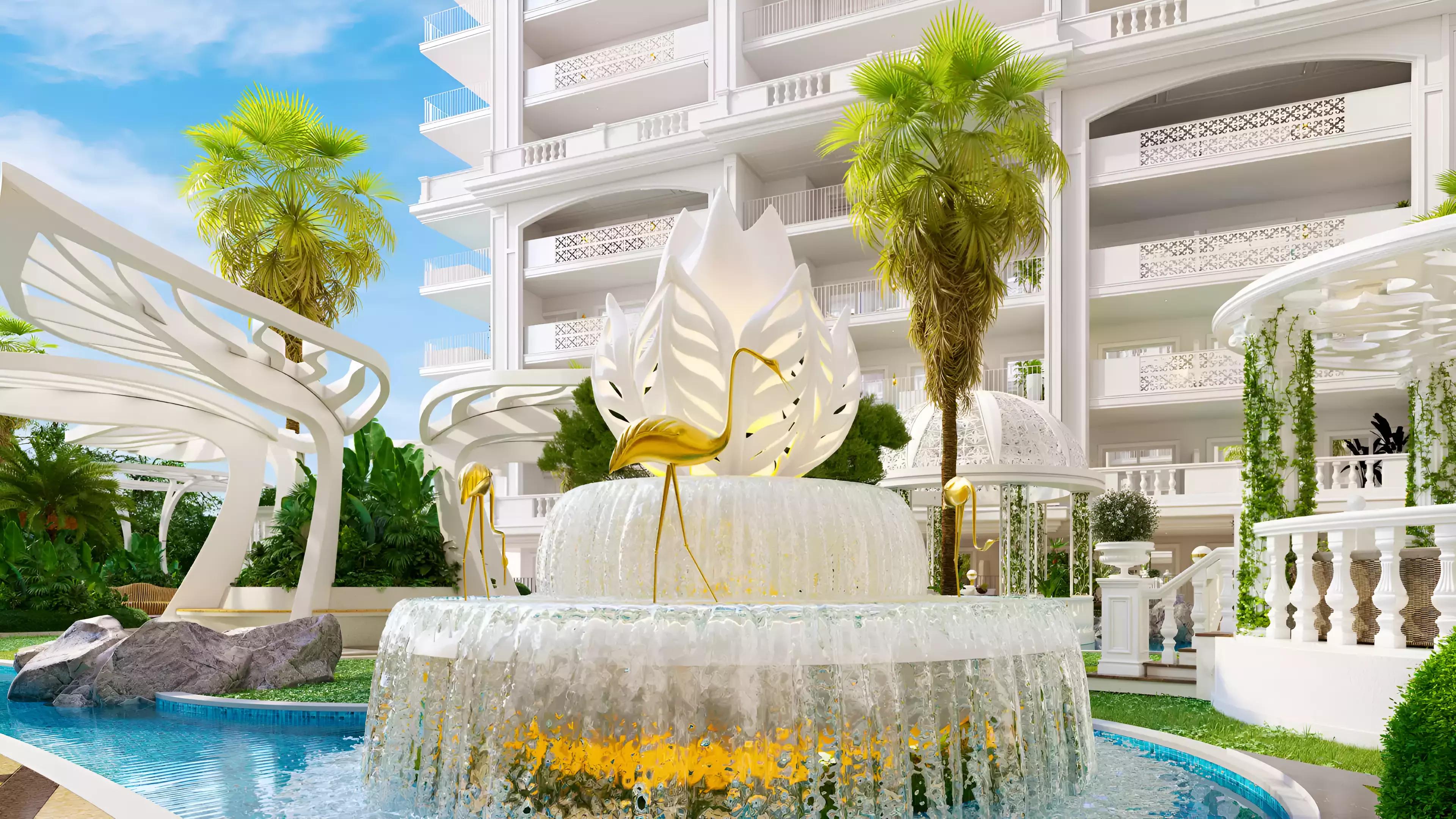Vincitore Aqua Dimore building exterior with landscaped entrance