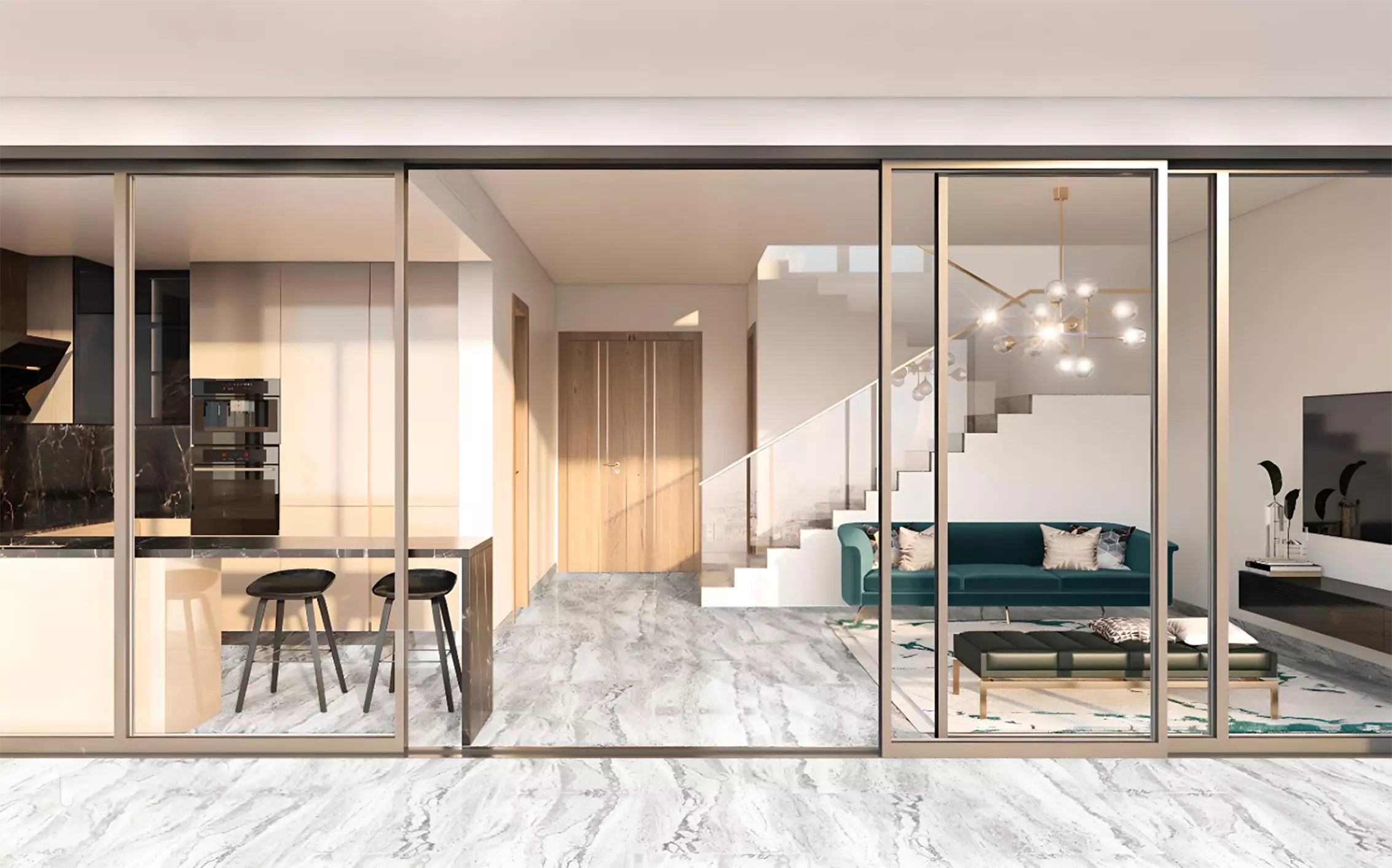 Apartment interior at Peninsula Five, Business Bay, Dubai