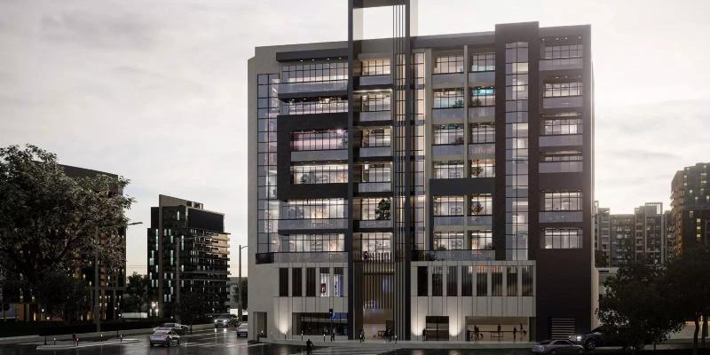 Exterior facade of Maya 5 residential building in Jumeirah Village Triangle, Dubai