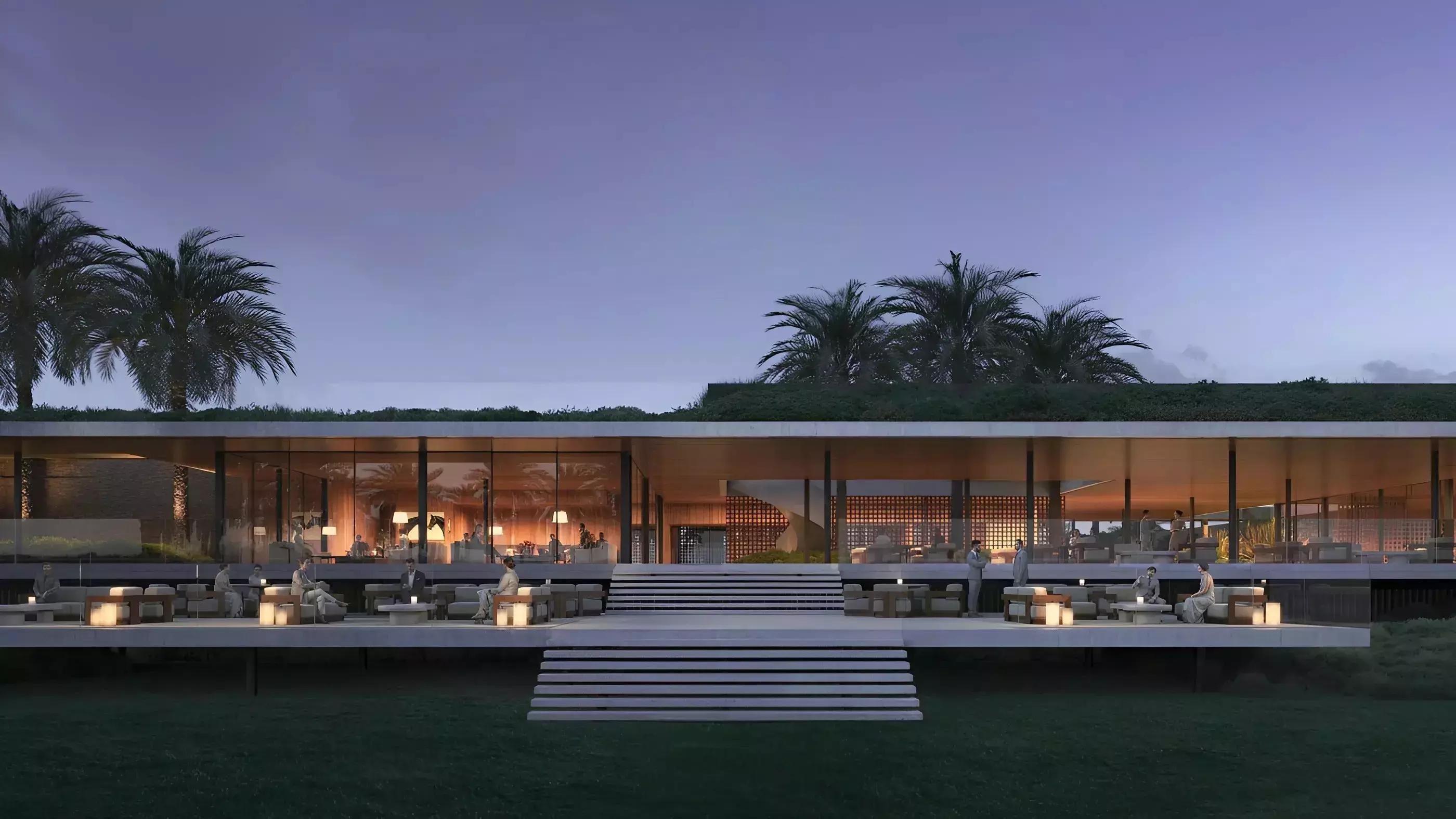 Ela residence facade and architectural detail, Palm Jumeirah