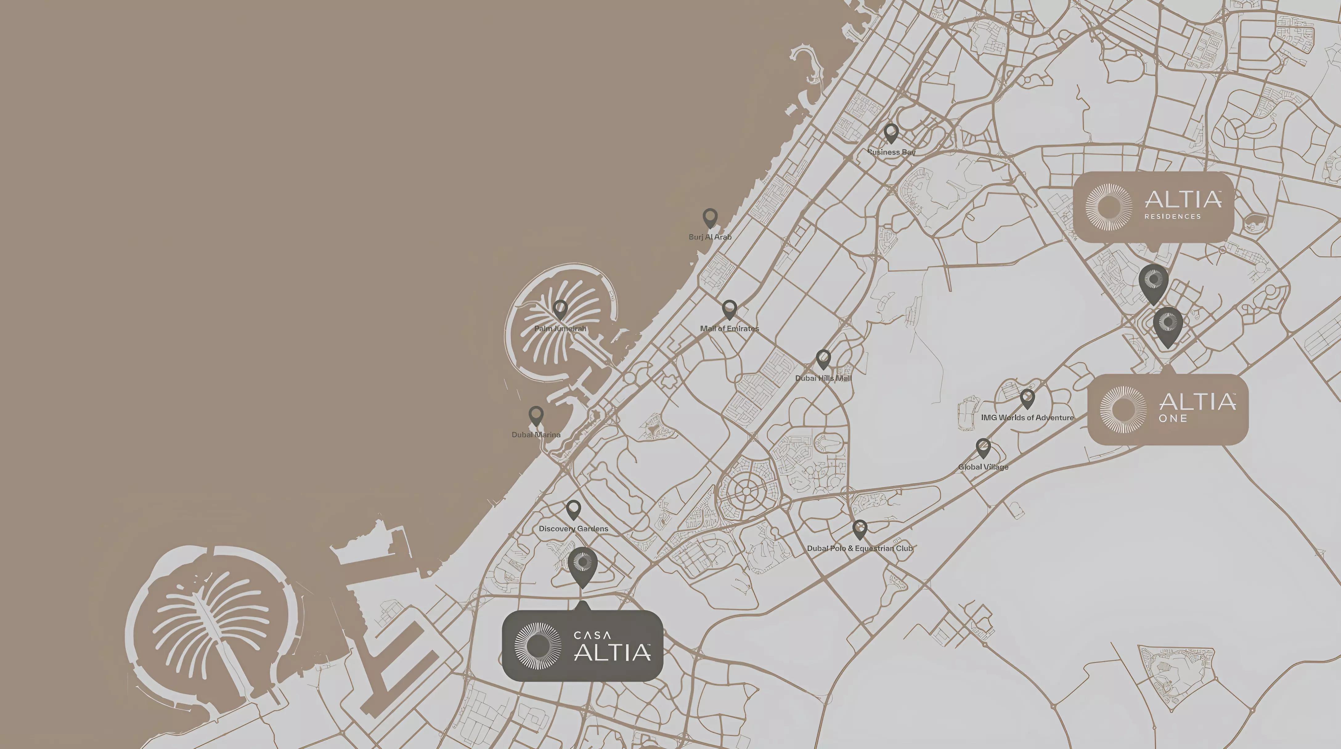 Casa Altia master plan layout, Al Furjan, Dubai