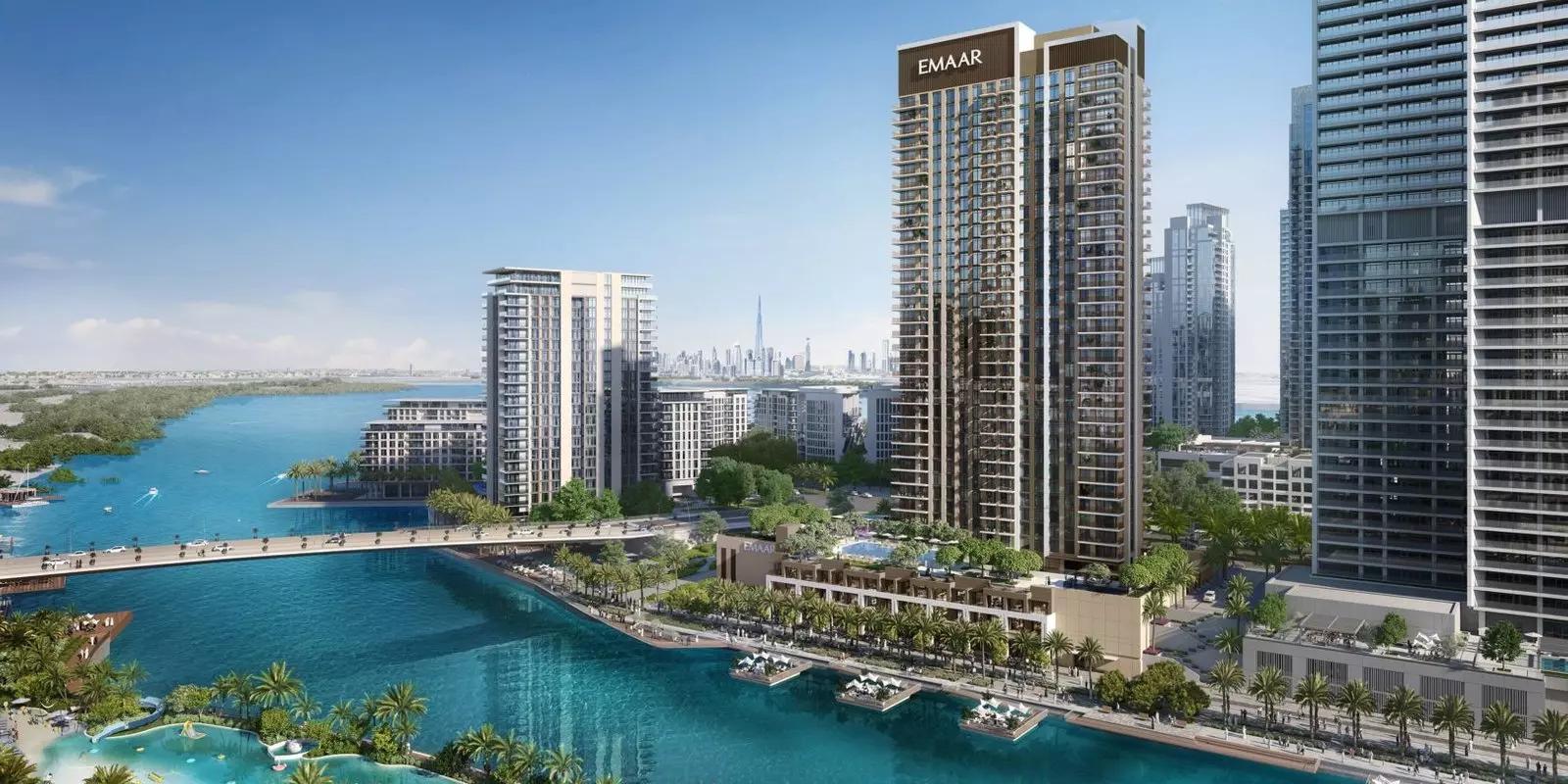 Creek Palace bedroom interior with built-in wardrobes, Dubai Creek Harbour