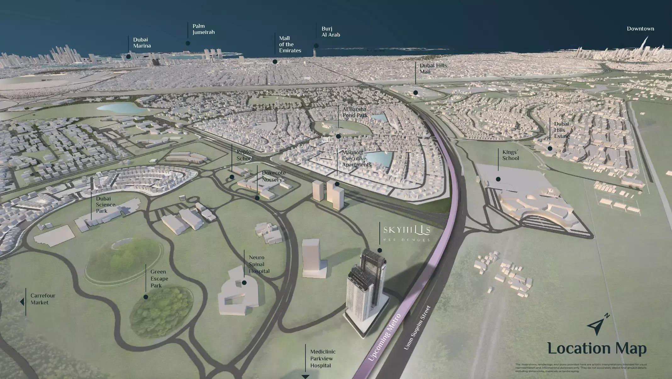 Skyhills Residences Phase 3 masterplan layout, District 18, JVC, Dubai
