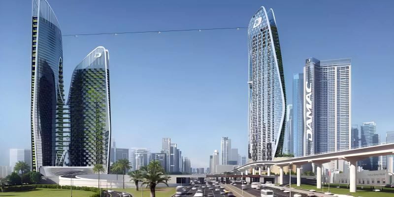Safa Two tower exterior view, Business Bay, Dubai