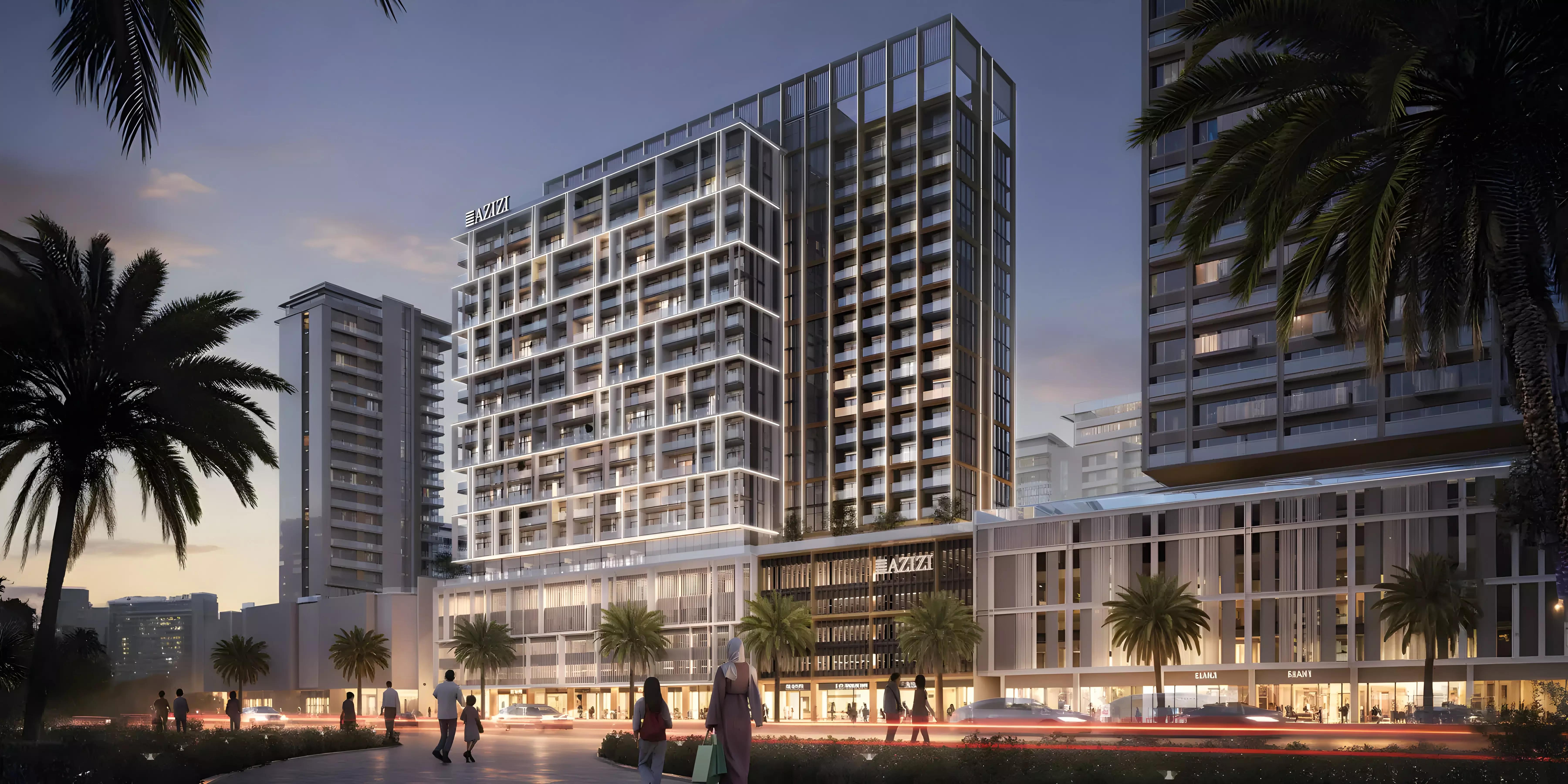 Azizi Farishta II residential podium and amenities deck, Al Jaddaf, Dubai