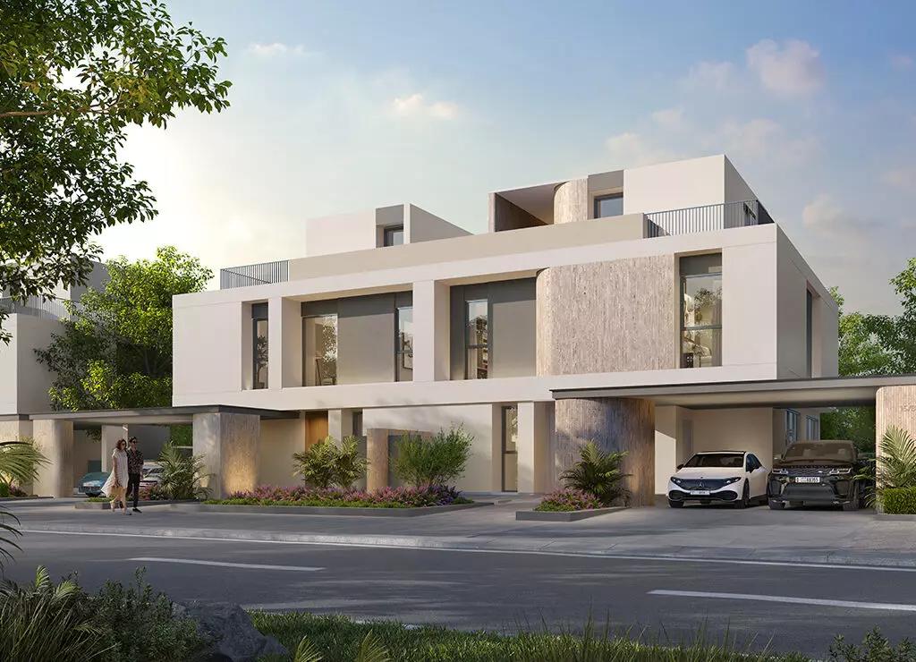 Golf Lane villa community landscaping and pathways, Emaar South