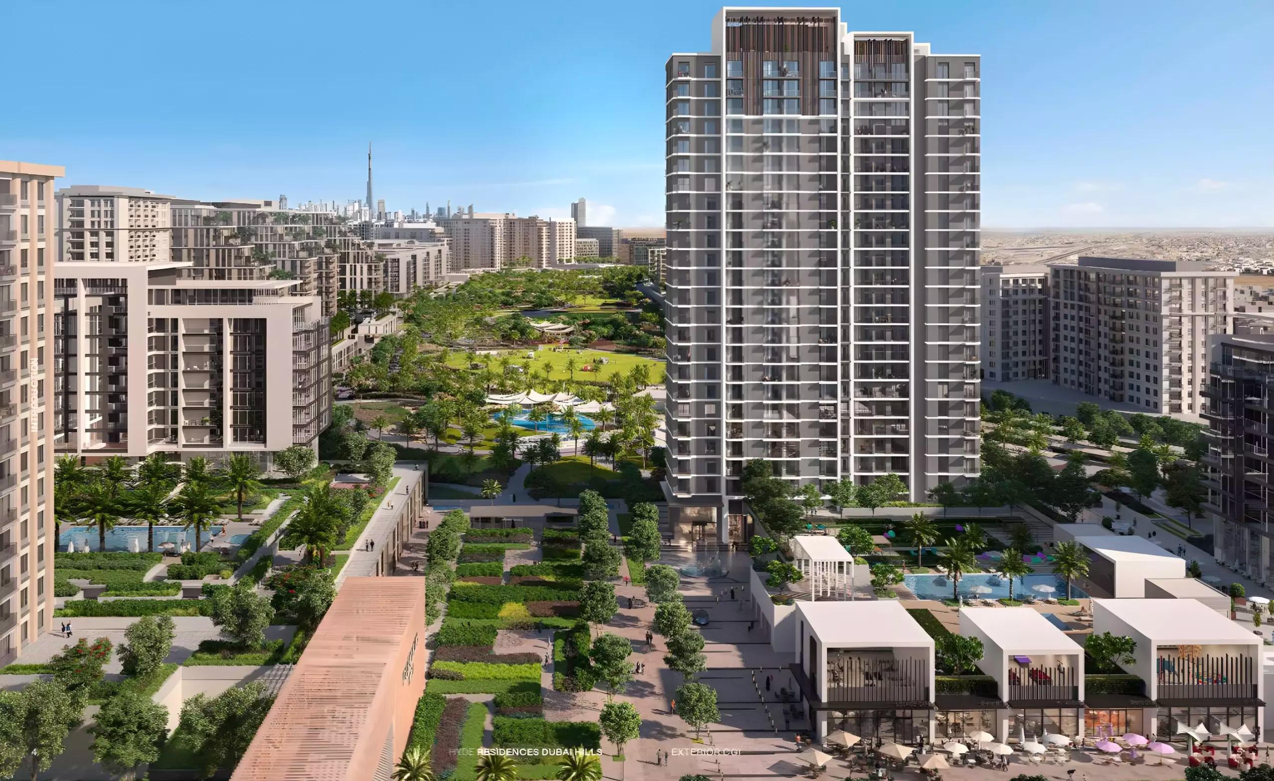 Hyde Residences building elevation view, Dubai Hills Estate