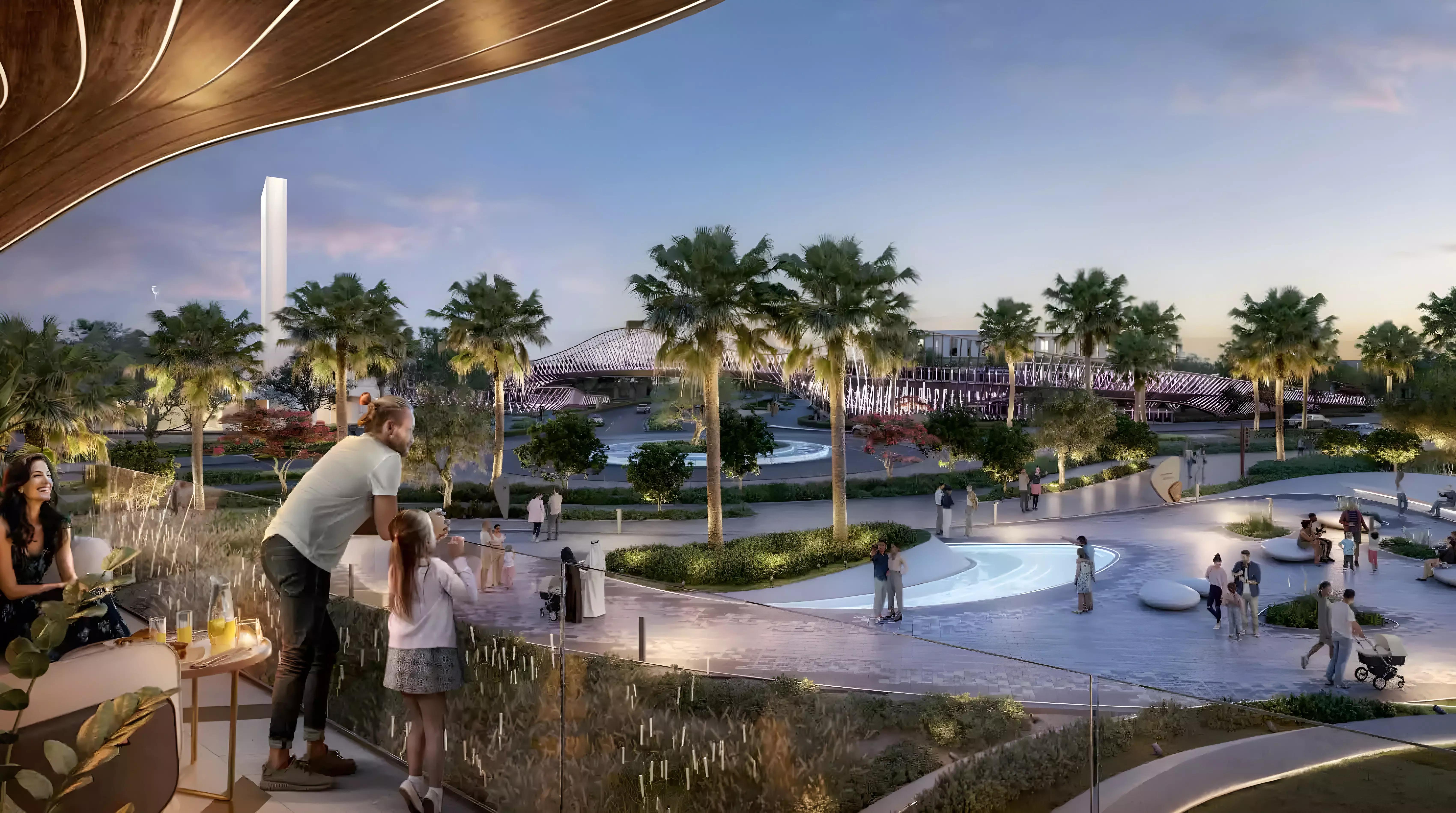 Aerial exterior view of Theon at Athlon townhouses and villas by Aldar Properties, Dubai