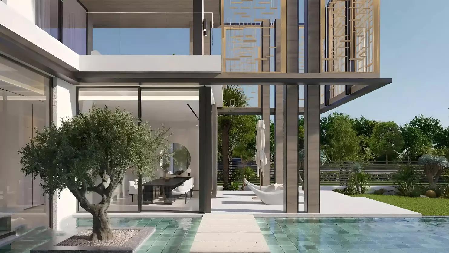 Interior living space in a Casa Serene villa, Sobha Hartland, Dubai