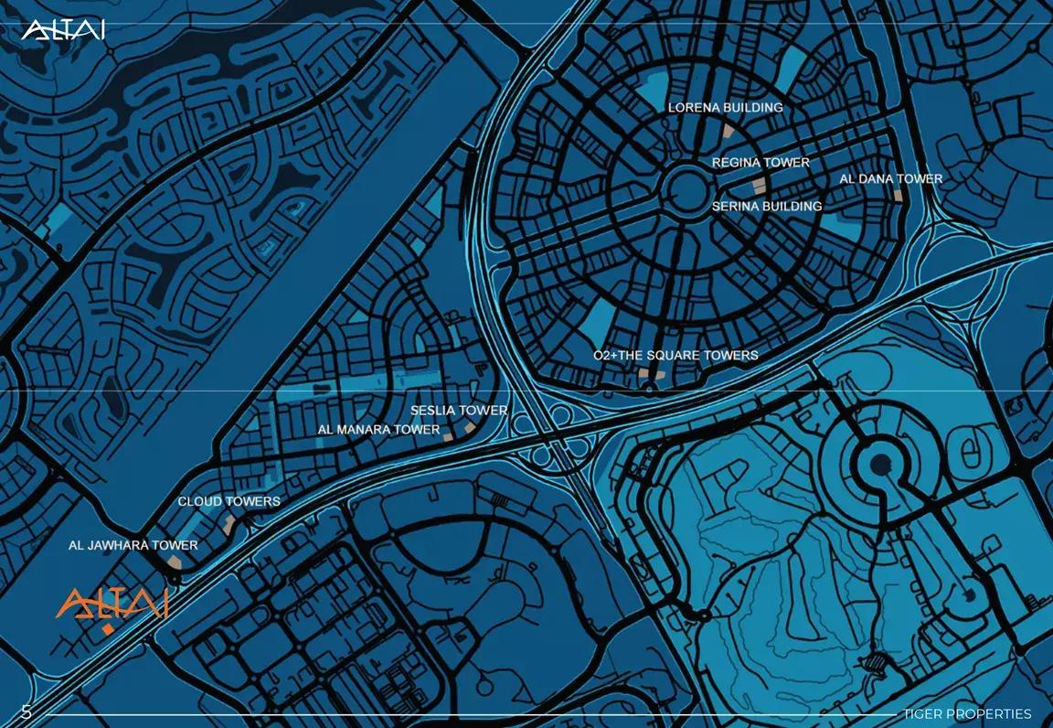 Altai Tower master plan layout, Jumeirah Village Triangle, Dubai