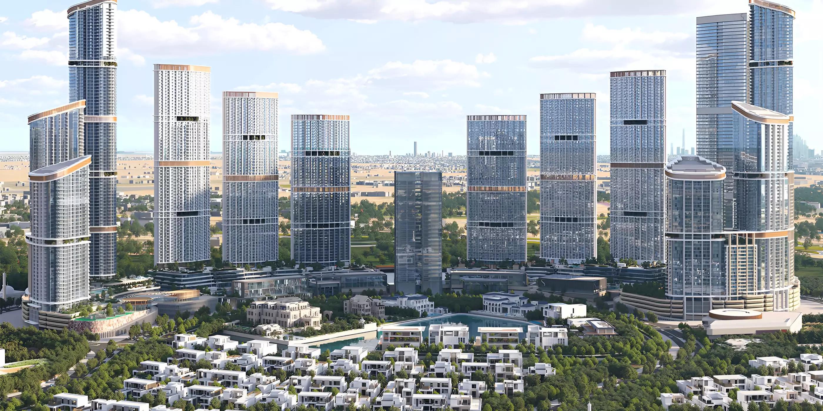 Barbecue and outdoor seating area at Sobha Skyscape Aura, Sobha Hartland II, Dubai