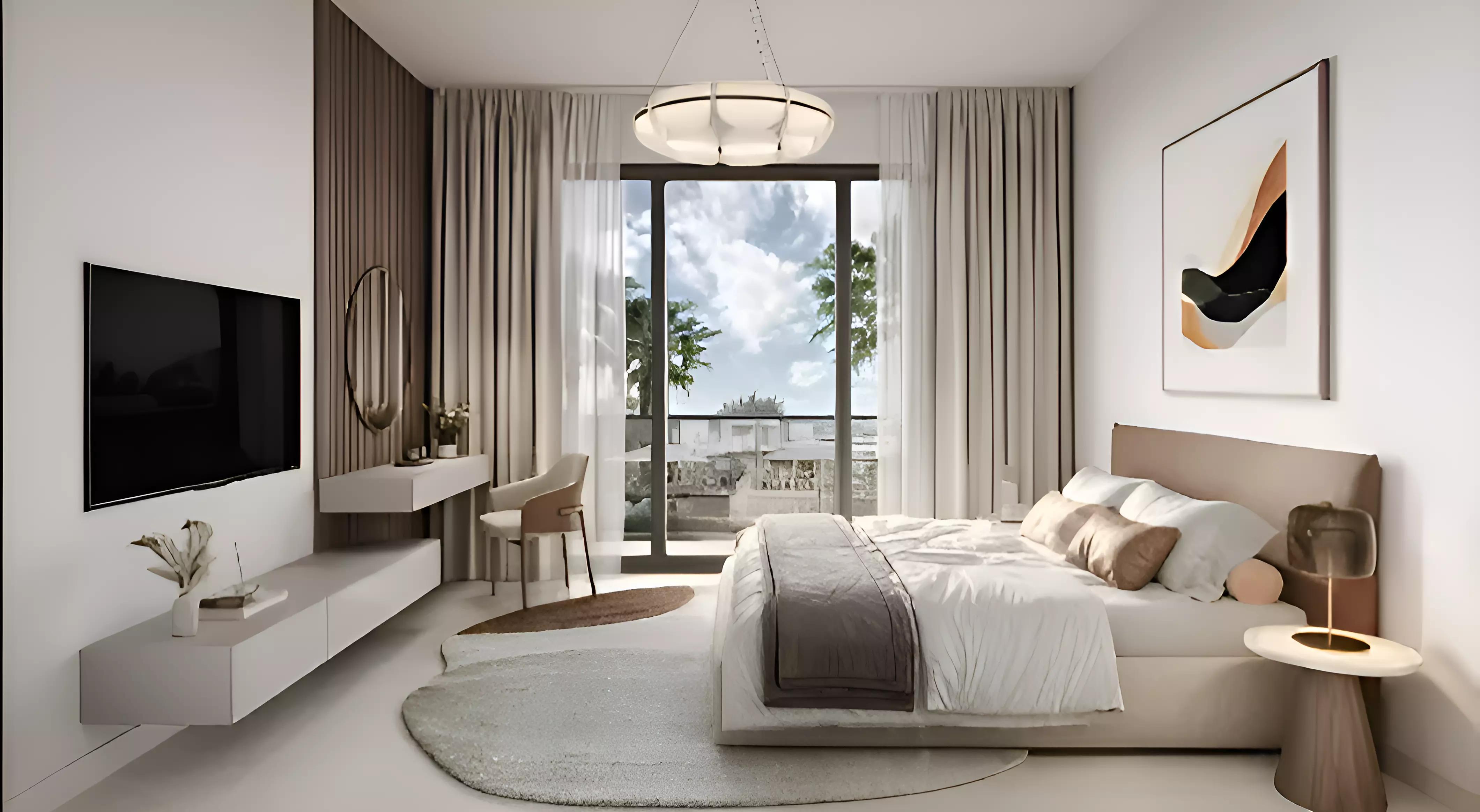 Mint residential facade and landscaped surroundings, Haven by Aldar, Dubai