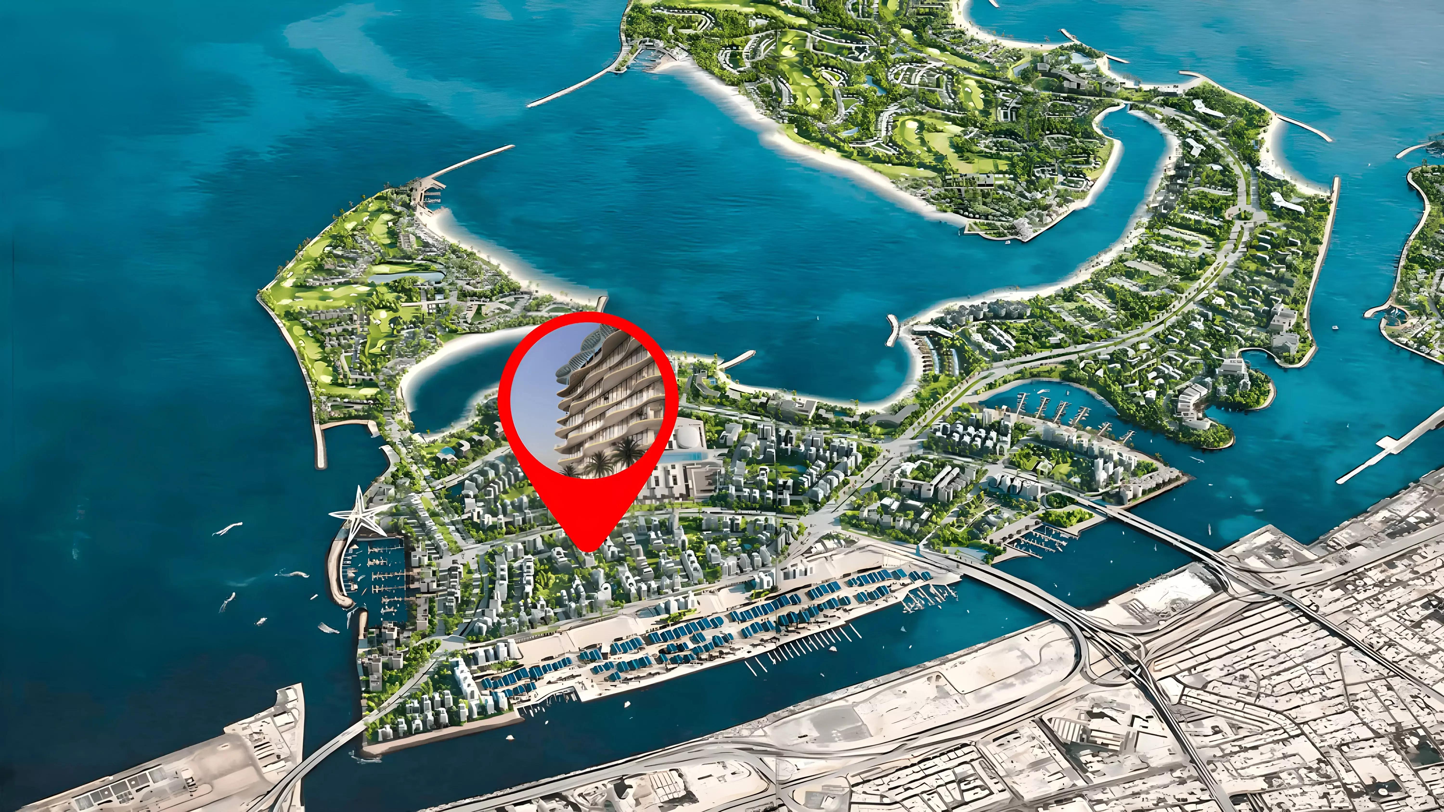 Agua Residences Tower 2 master plan layout, Dubai Islands