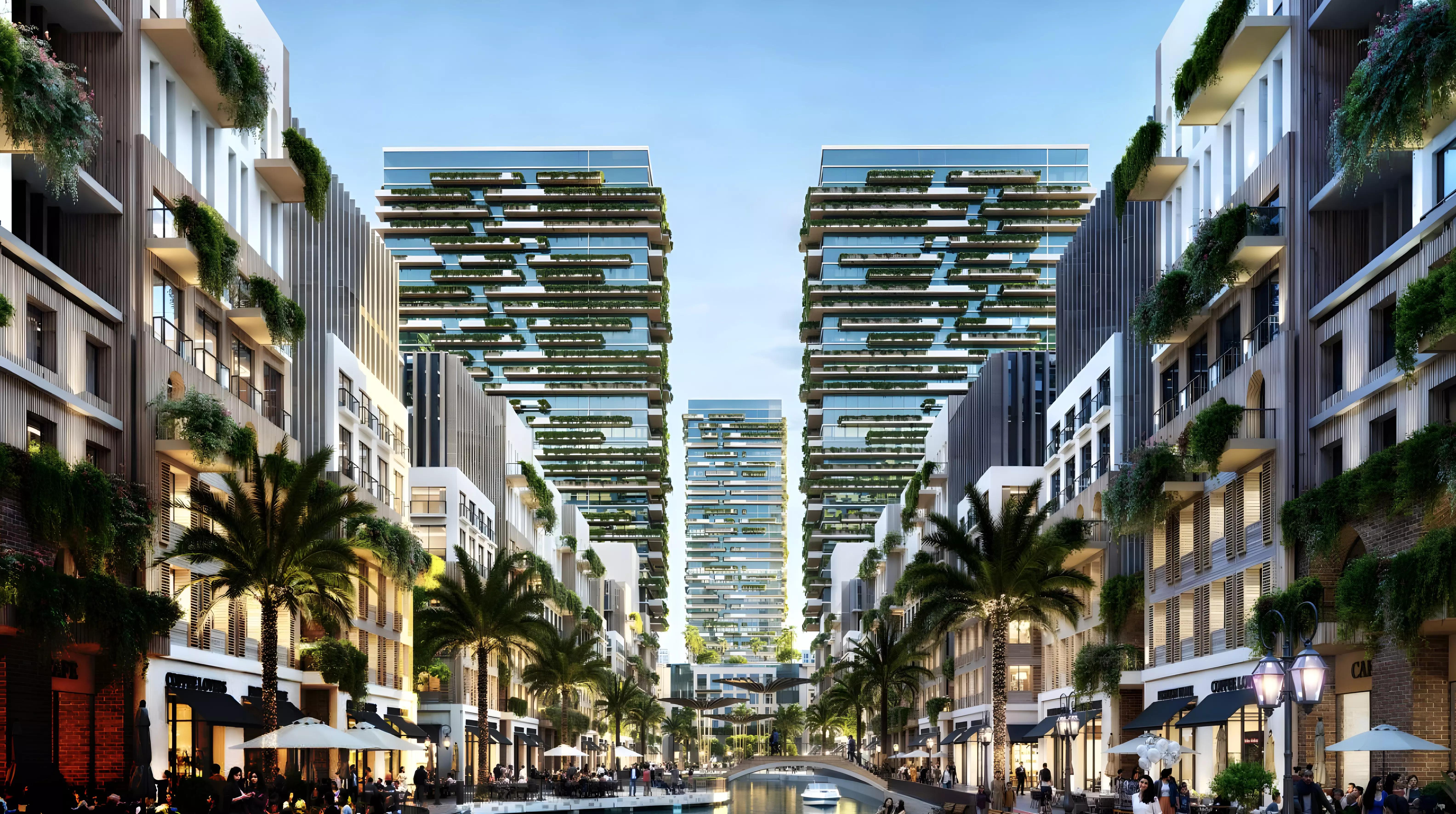 Azizi Milan 53 building facade and entrance, Dubai