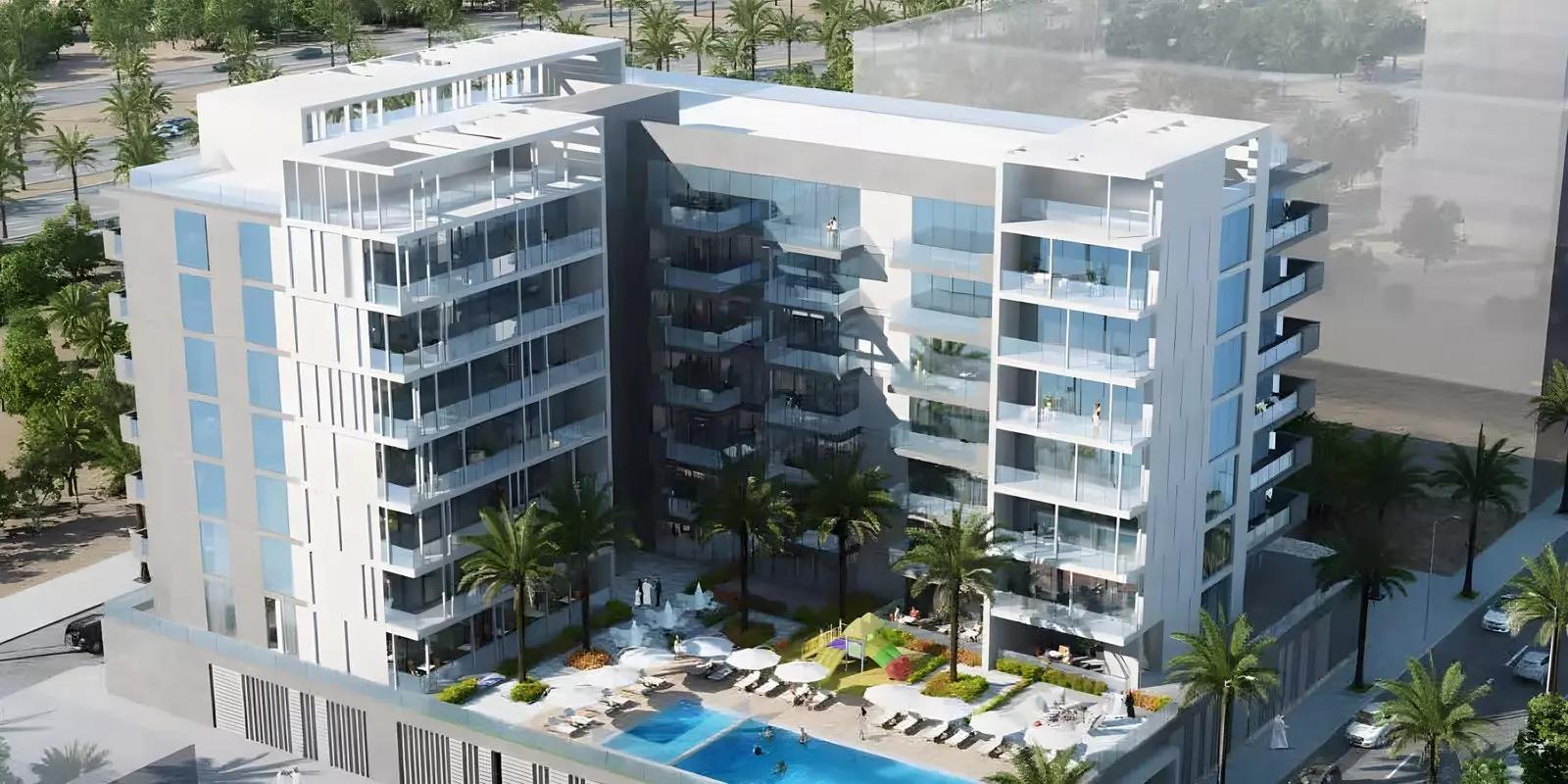 Amalia Residences swimming pool area, Al Furjan, Dubai