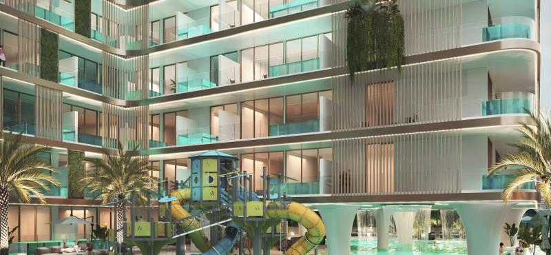 Peace Lagoons Phase 2 apartment building exterior, Dubai Land Residence Complex