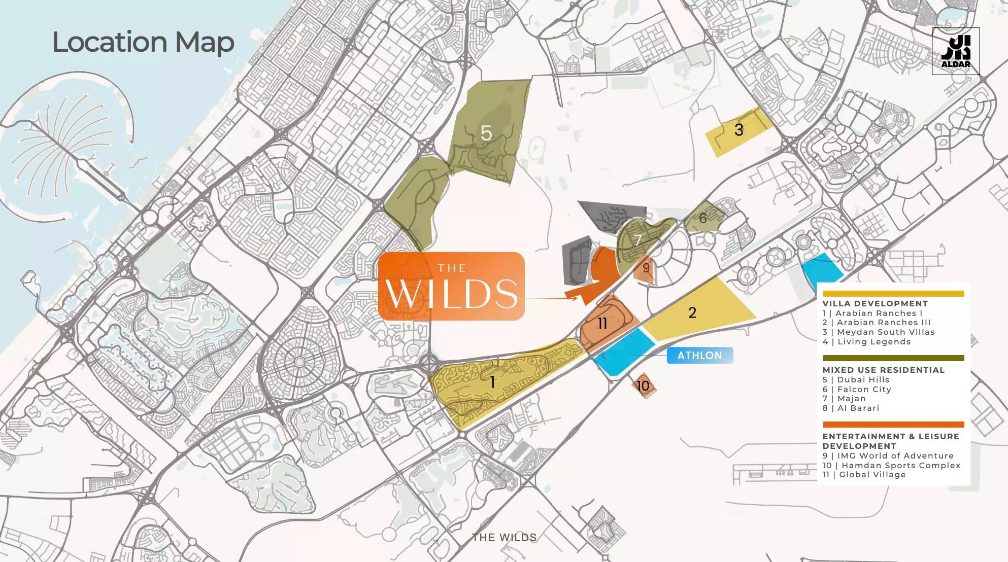 Murjan at The Wilds by Aldar masterplan layout, Dubai