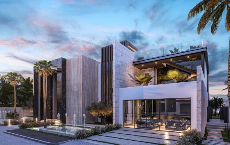 Villa Amaya exterior on The Crescent, Palm Jumeirah, Dubai