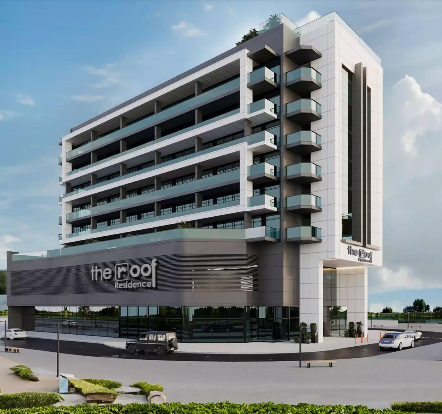 The Roof Residence building elevation, Nad Al Sheba, Dubai