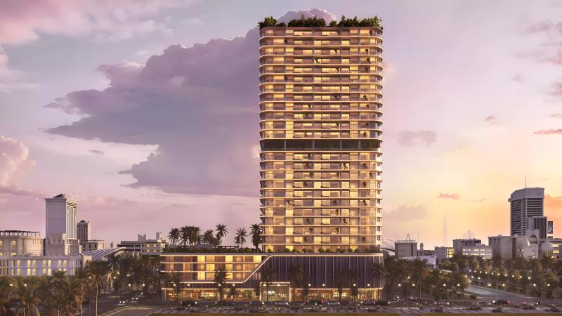 Interstellar Tower exterior facade rendering, Jumeirah Village Triangle, Dubai