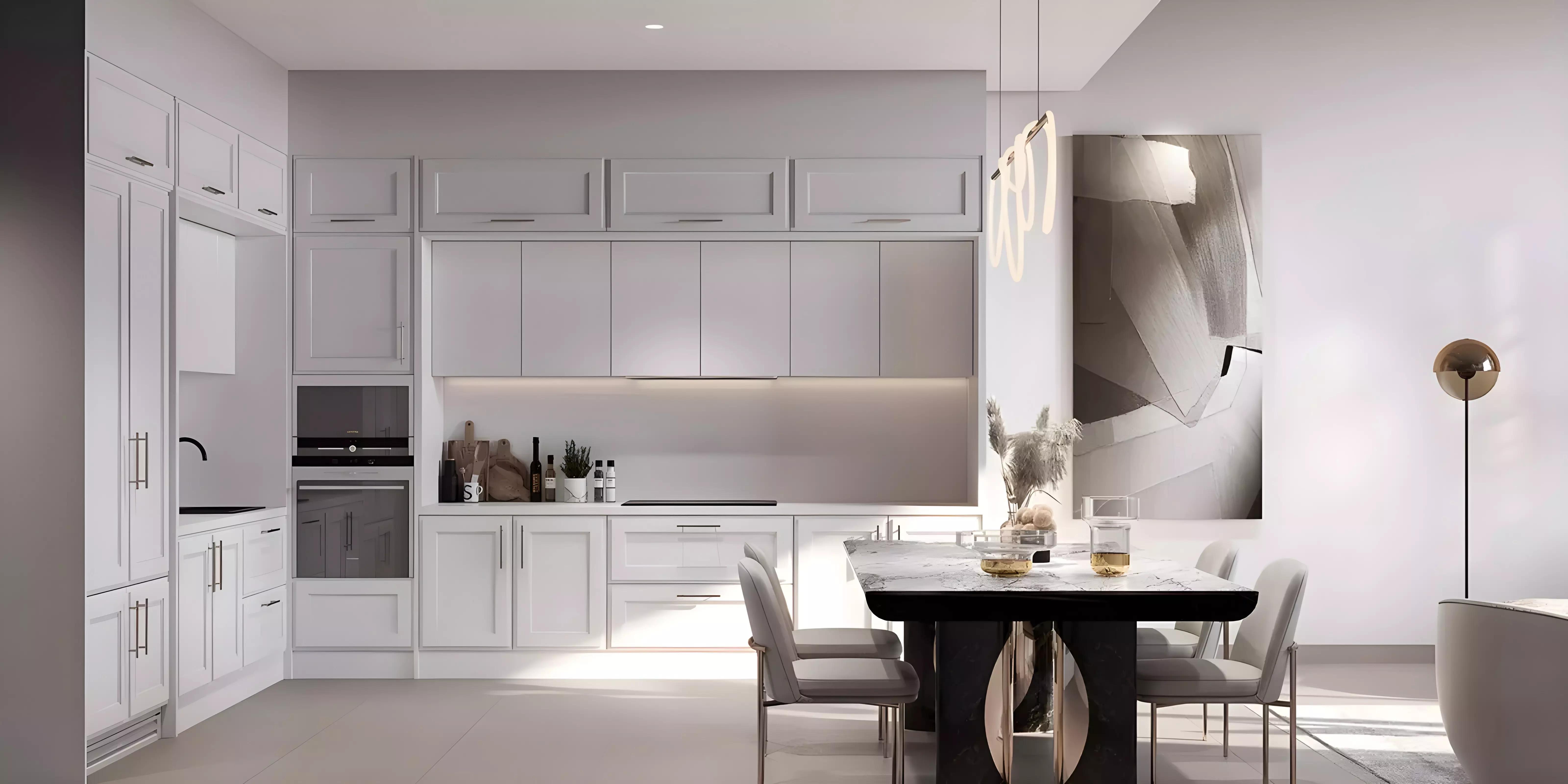 Westar Azure living room interior with built-in wardrobes, Dubai