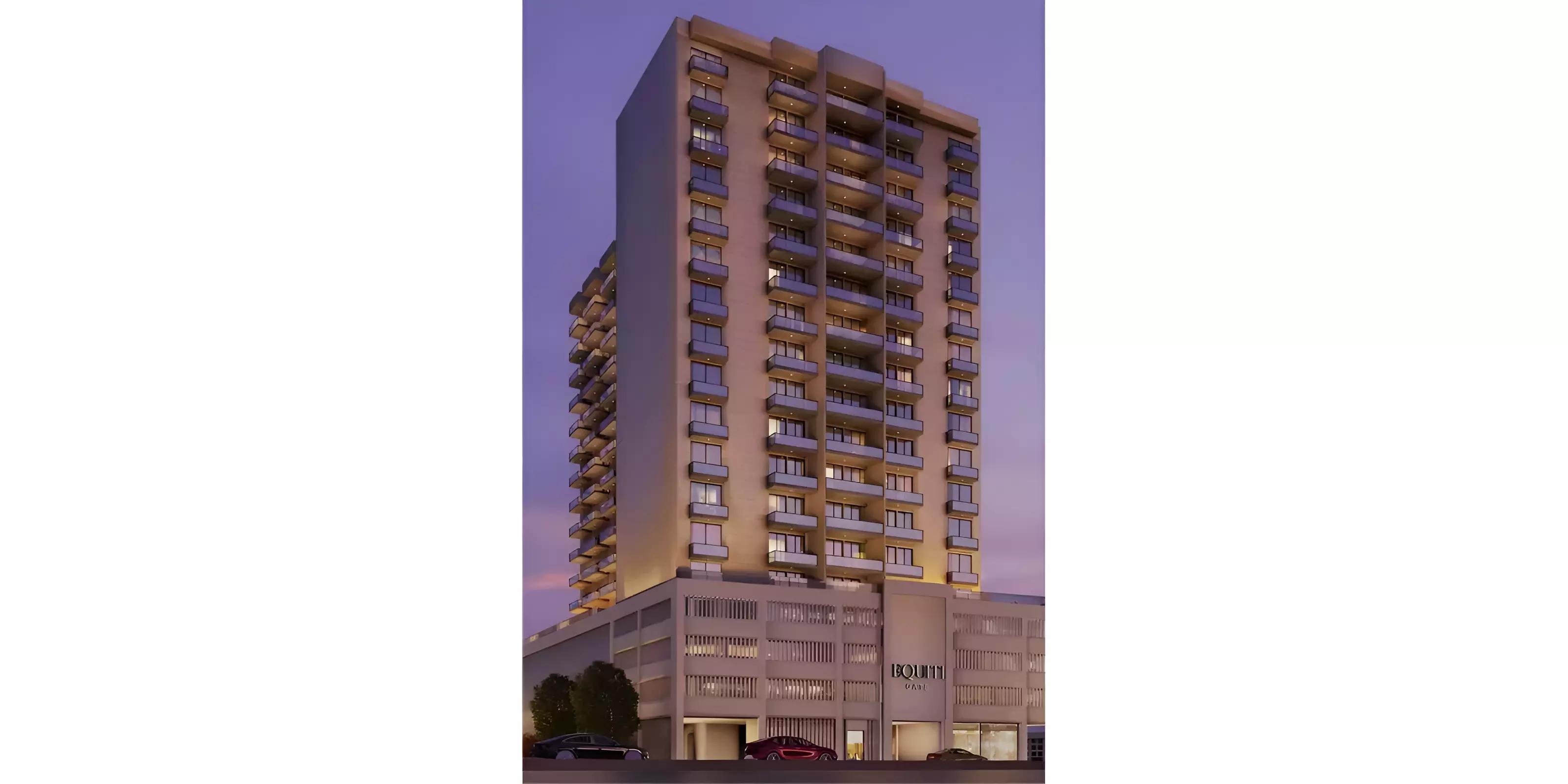 Equiti Gate residential building exterior in Jebel Ali Industrial 2, Dubai