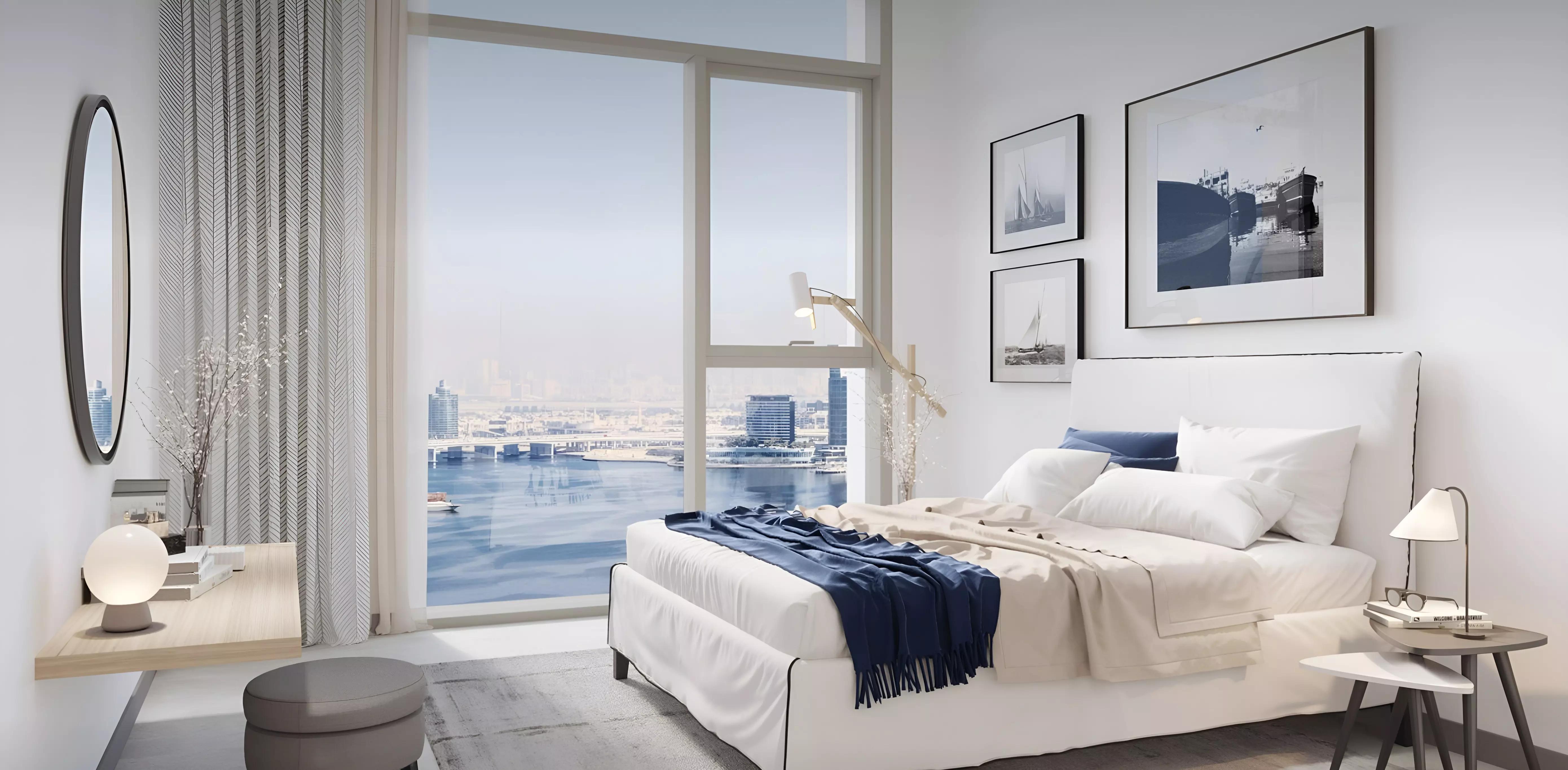 Creek Crescent modern kitchen with fitted appliances, Dubai Creek Harbour
