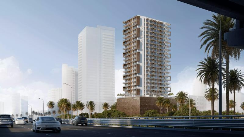W1nner Tower exterior facade view, Jumeirah Village Triangle, Dubai