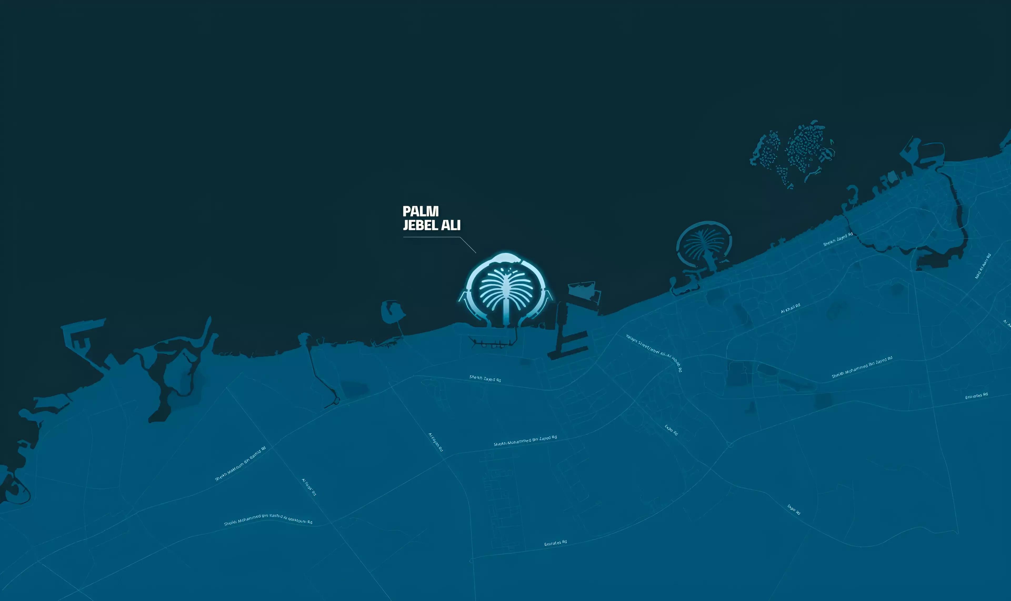 Palm Jebel Ali Frond E master plan layout, Dubai