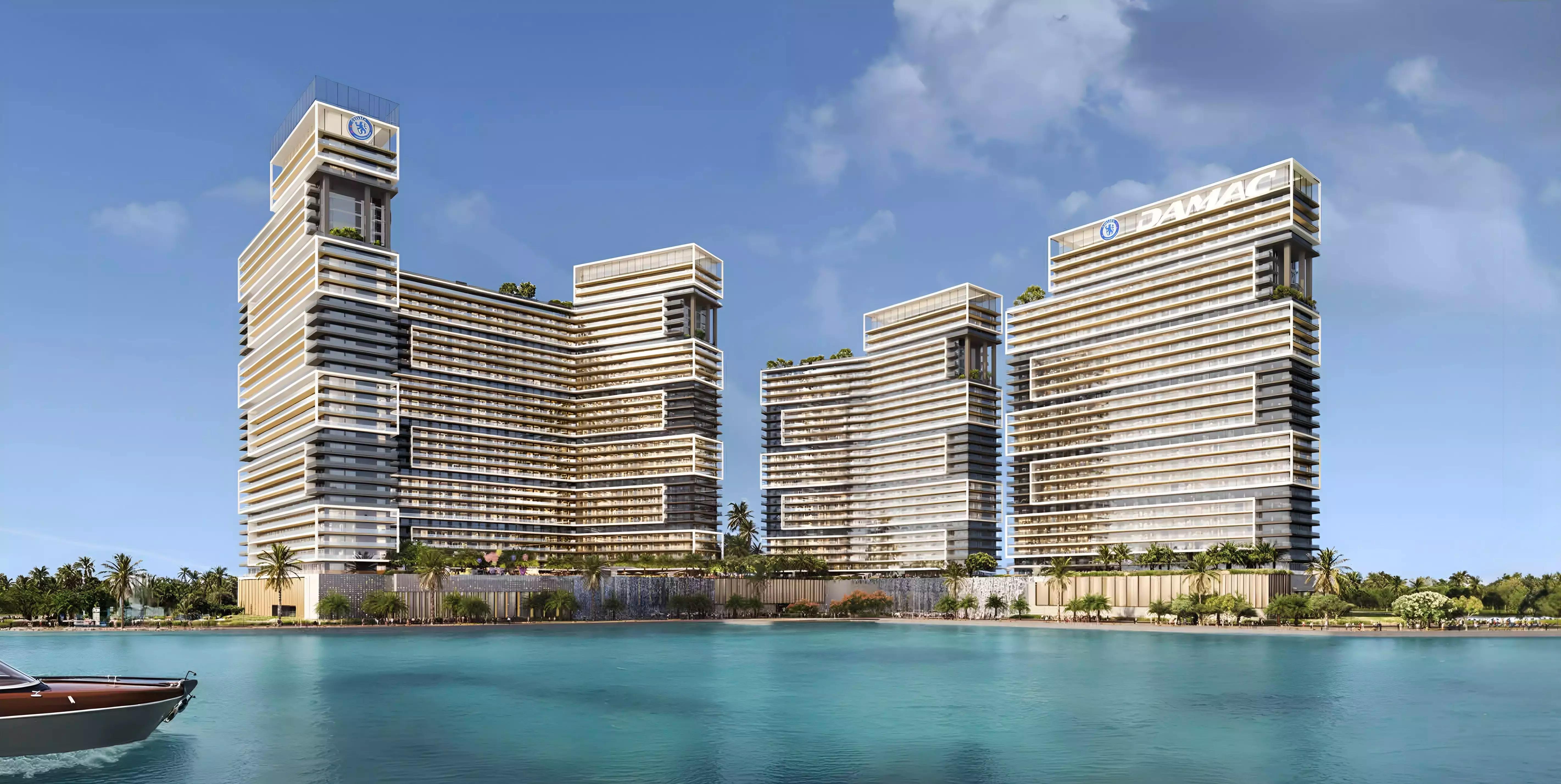 Chelsea Residences 2 exterior tower view, Dubai Maritime City