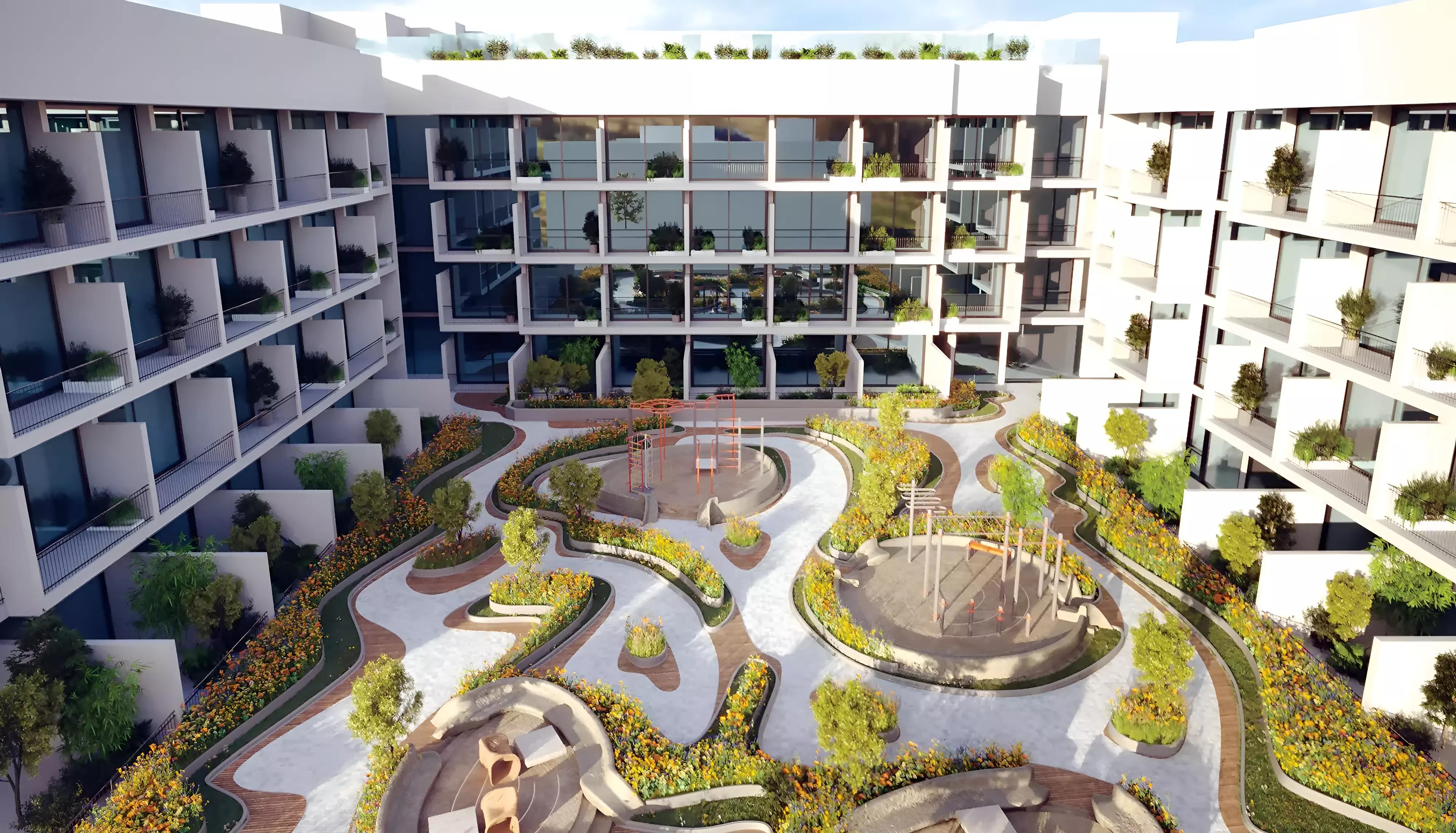 Luma21 shared pool deck amenity area, JVC, Dubai