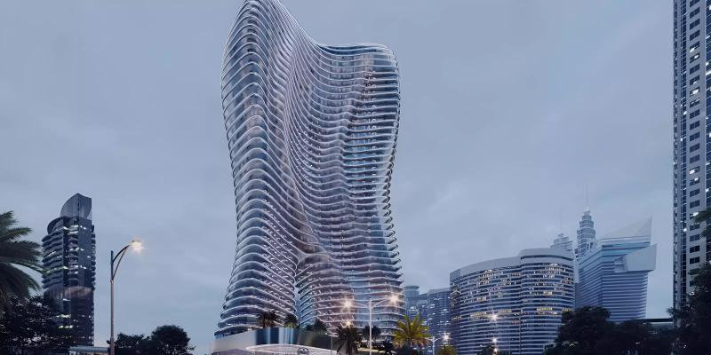 Bugatti Residences by Binghatti tower exterior, Business Bay, Dubai