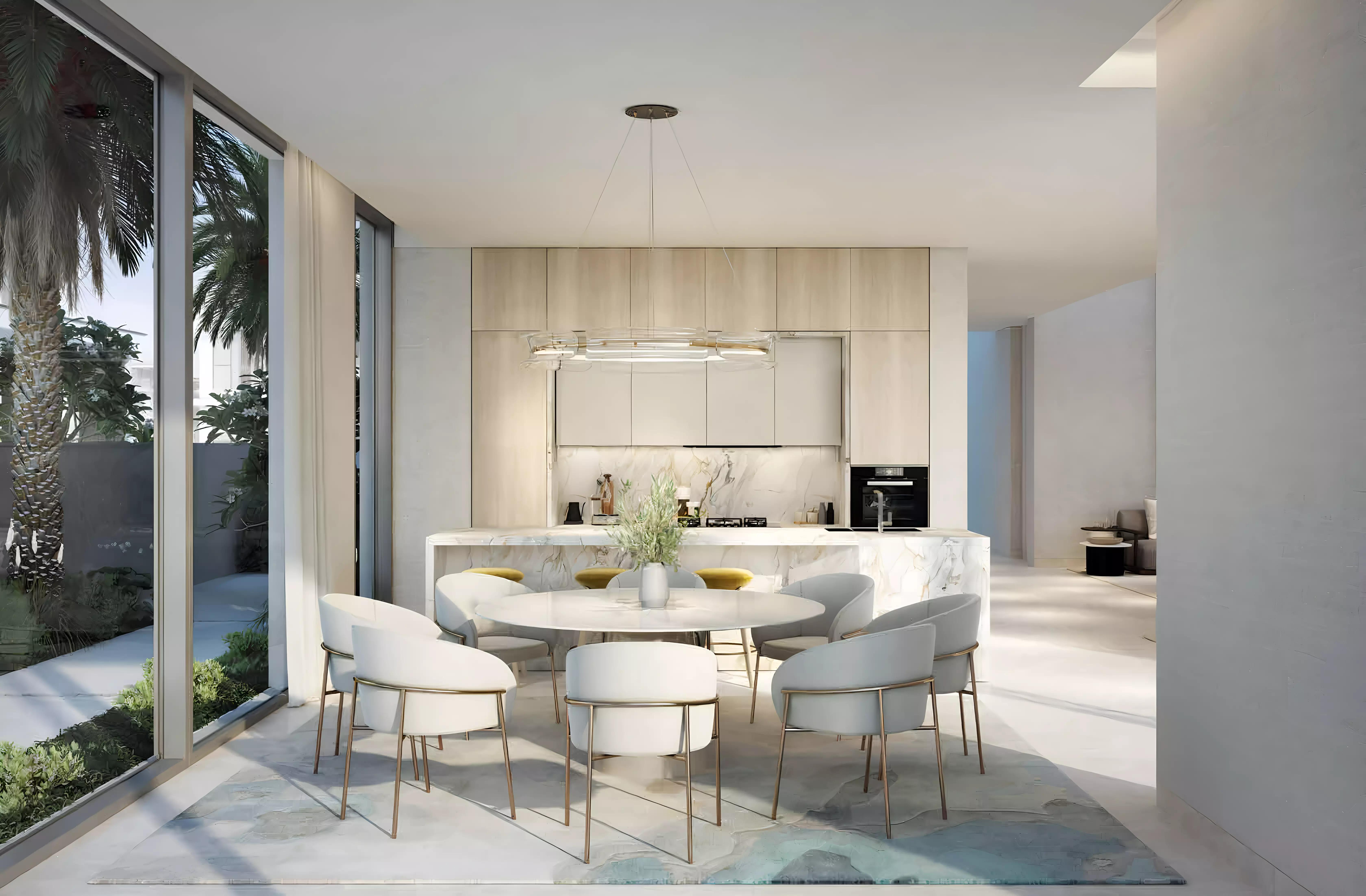 Palm Jebel Ali Frond J villa interior living space, Dubai