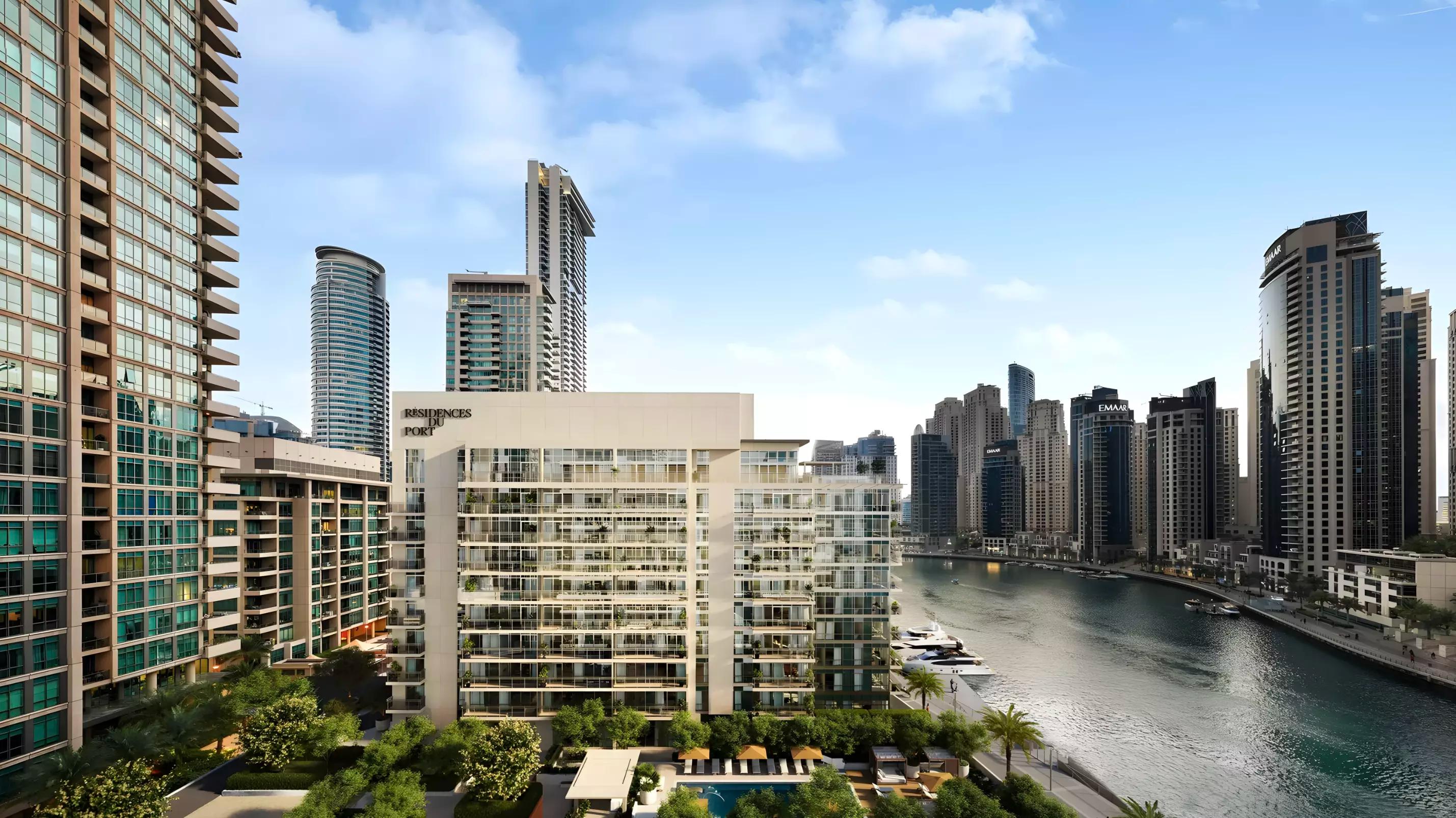 Residences Du Port Autograph Collection exterior tower view, Dubai Marina