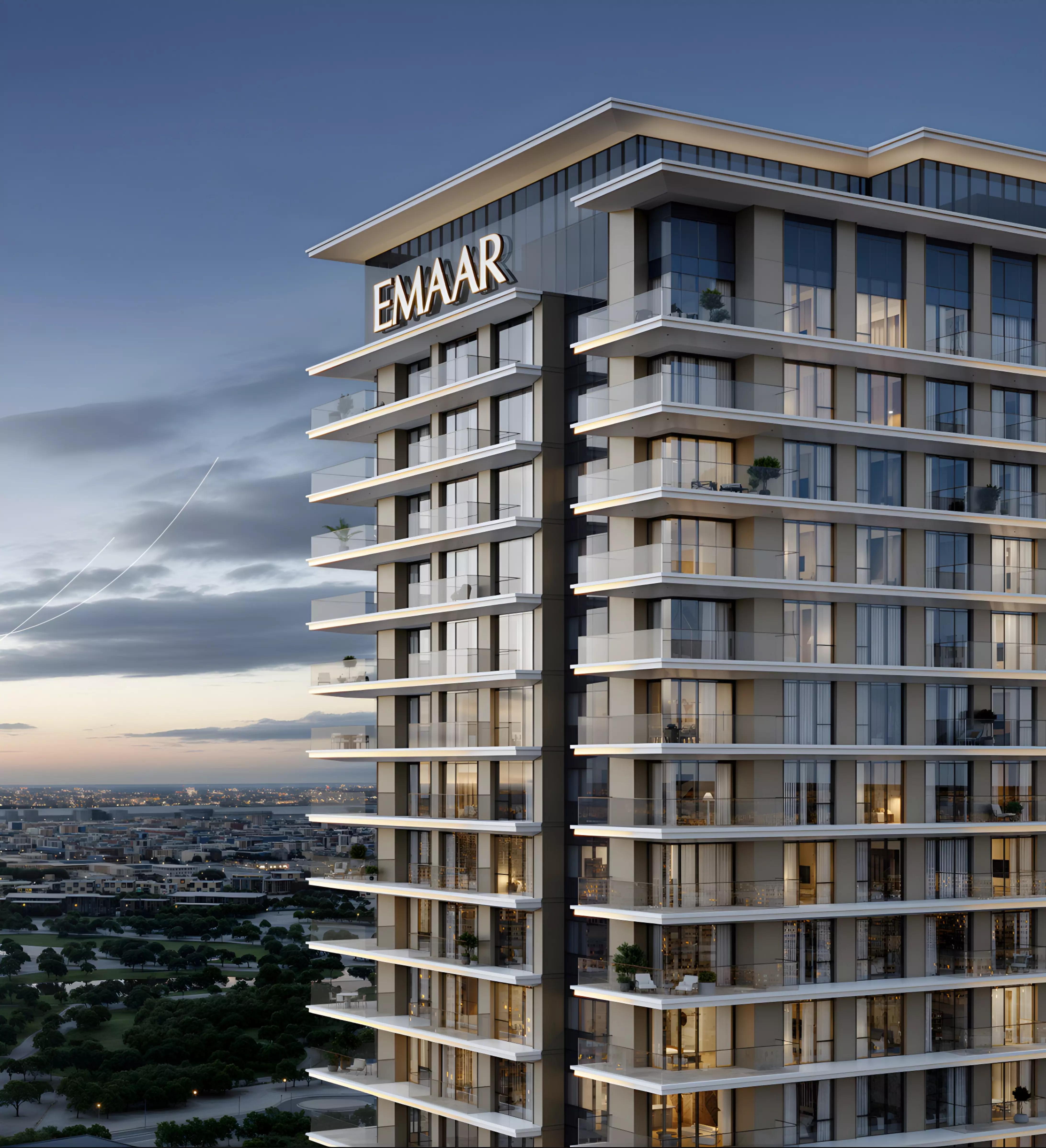 Silva apartment interior living space, Dubai Creek Harbour