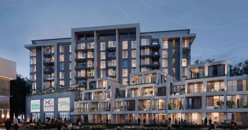 Beachfront Gates by Dubai South exterior facade and entrance, Dubai South residential district