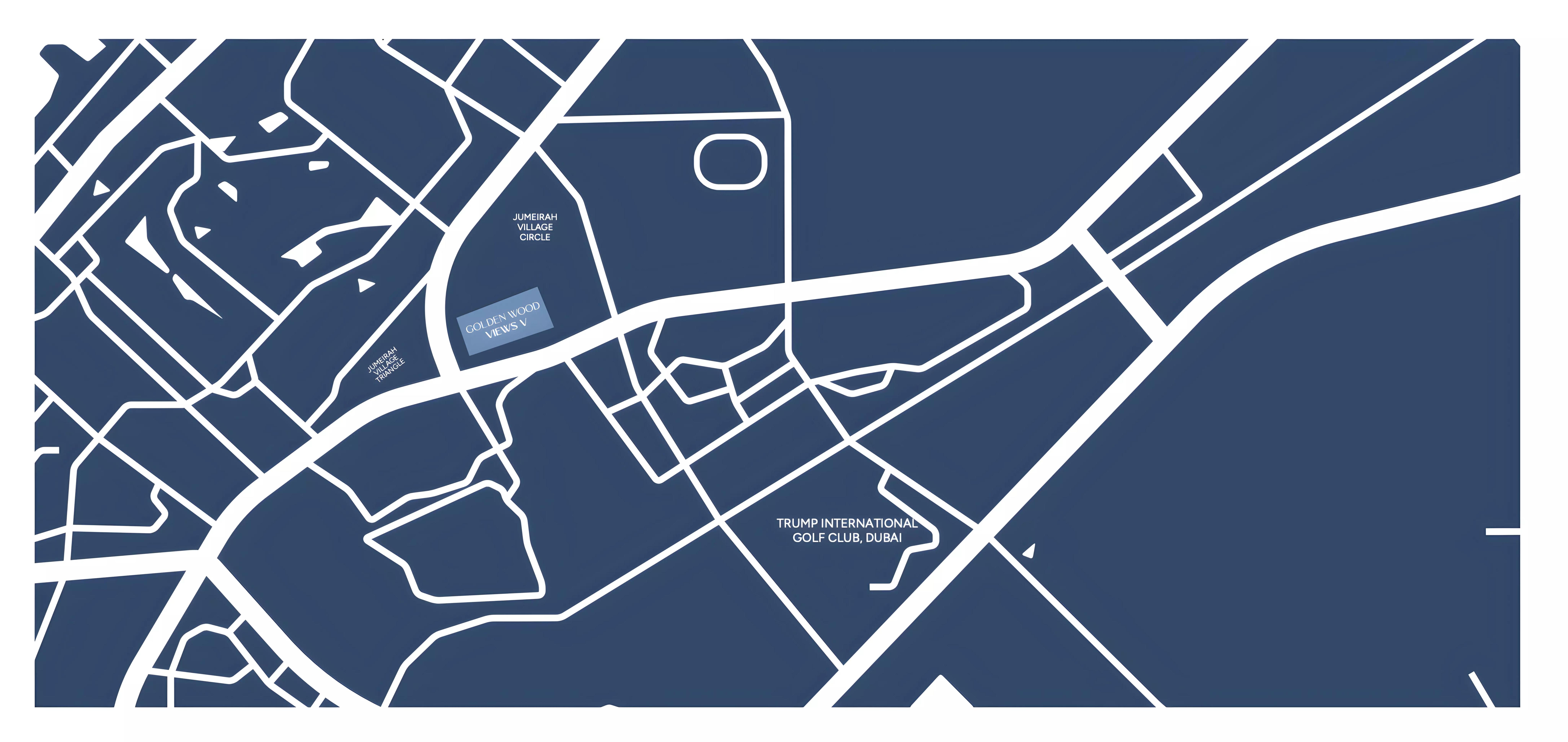 Master plan layout of Golden Wood Views Phase 5, District 14, JVC Dubai