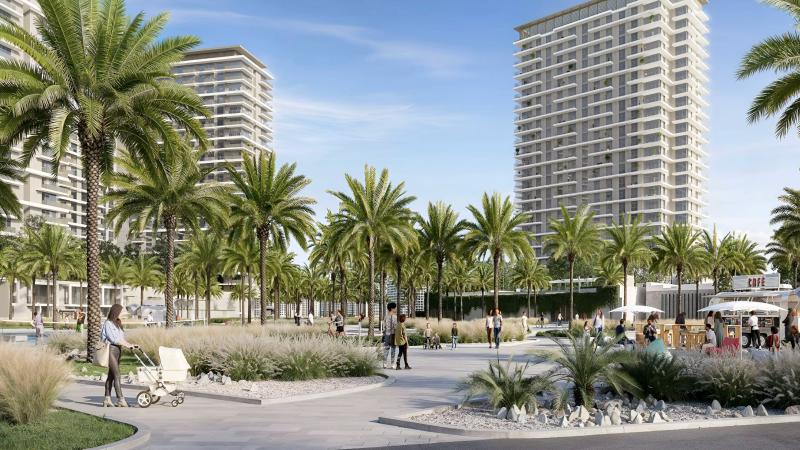 Parkland exterior facade at Dubai Hills Estate, Emaar