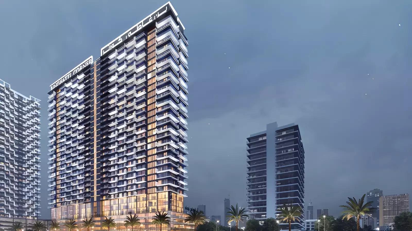 Binghatti Corner building lobby and entrance, JVC, Dubai