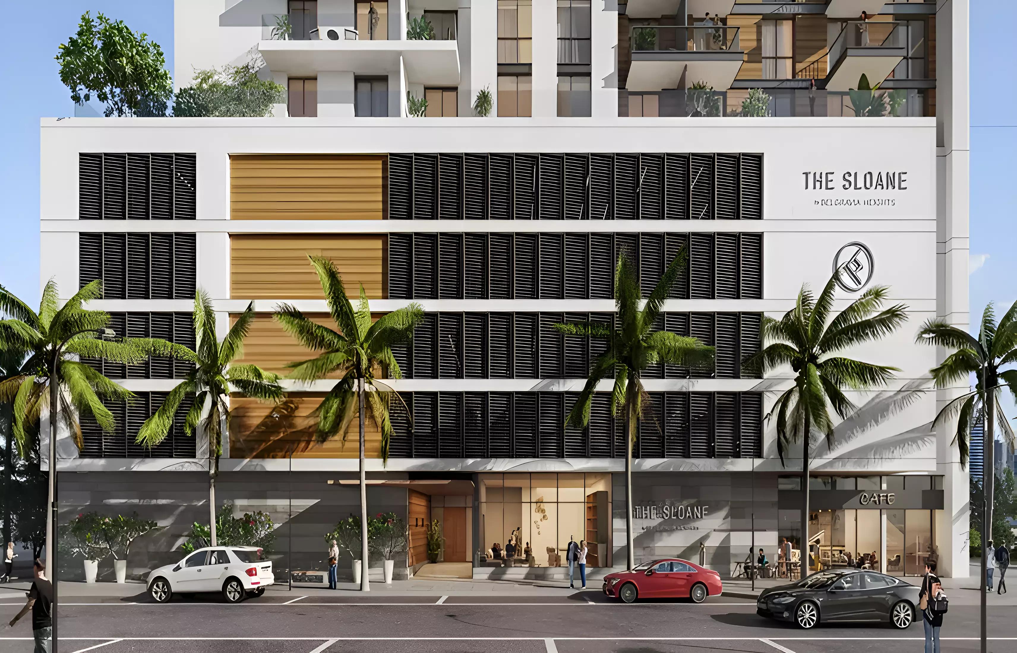 The Sloane residential facade in JVC District 12, Dubai