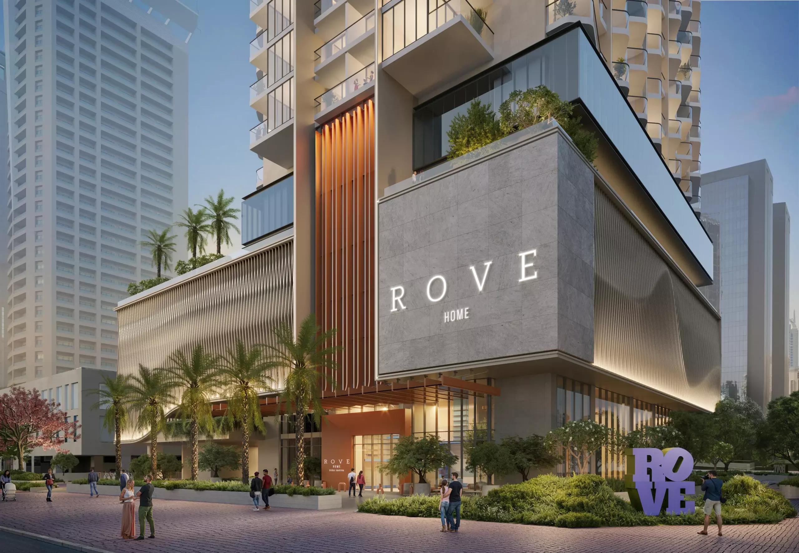 Rove Home Dubai Marina indoor swimming pool interior