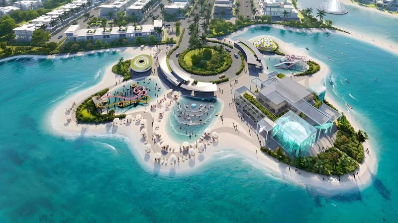 Exterior render of Damac Islands Studio apartment building at DAMAC Islands, Dubai