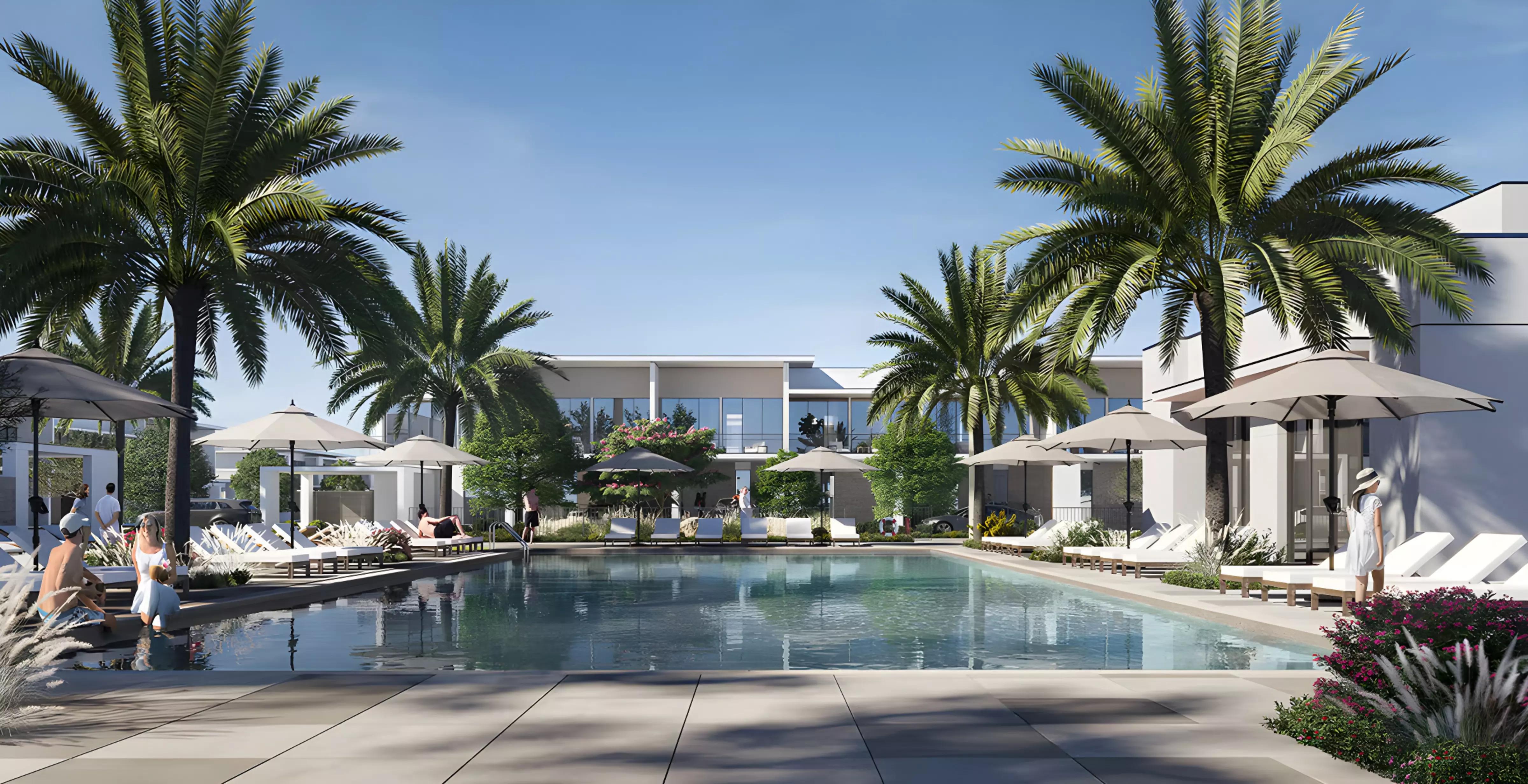 Lillia at The Valley community pool and shared amenities, Dubai